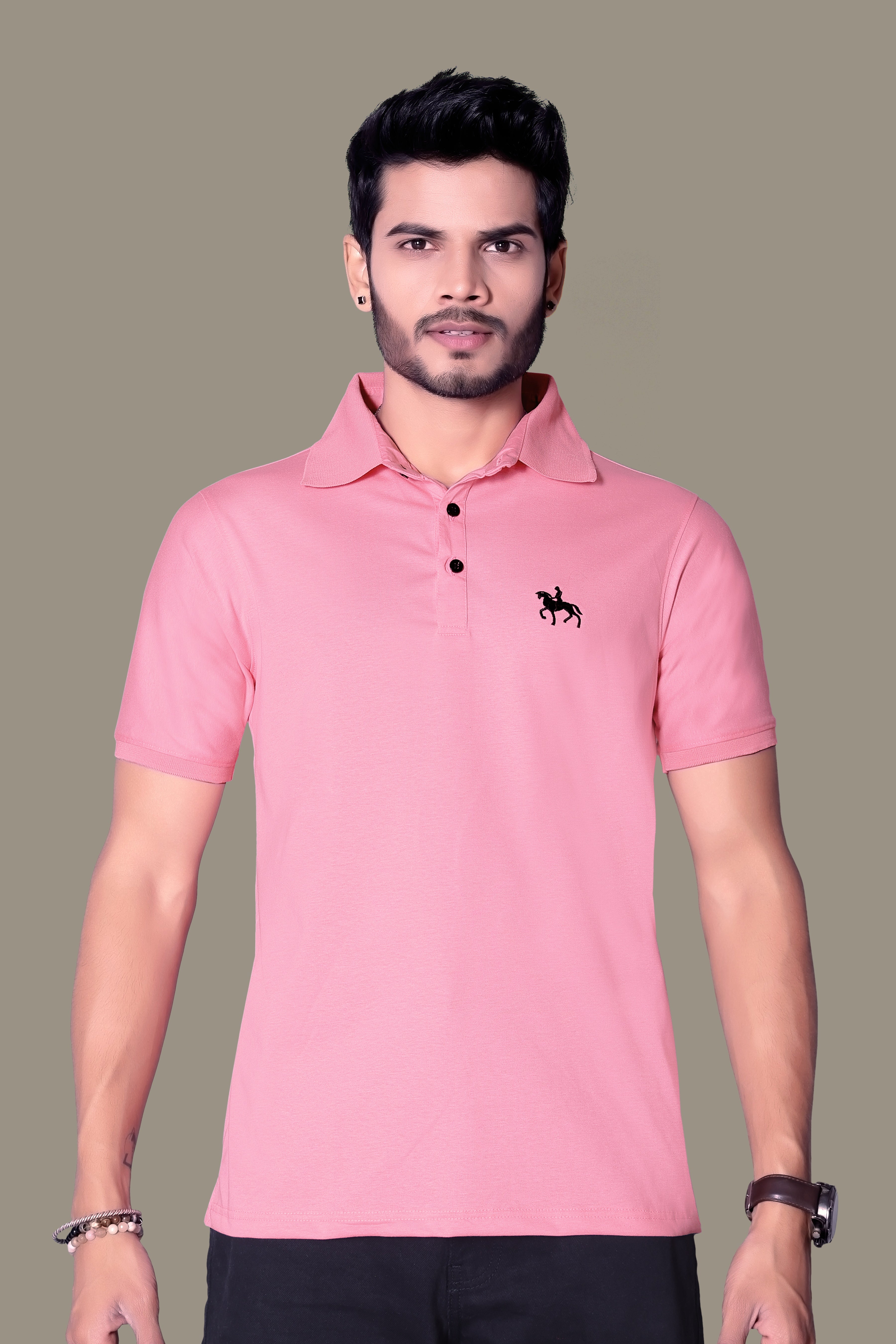 Chic Embroidered Polo T-Shirt for Men