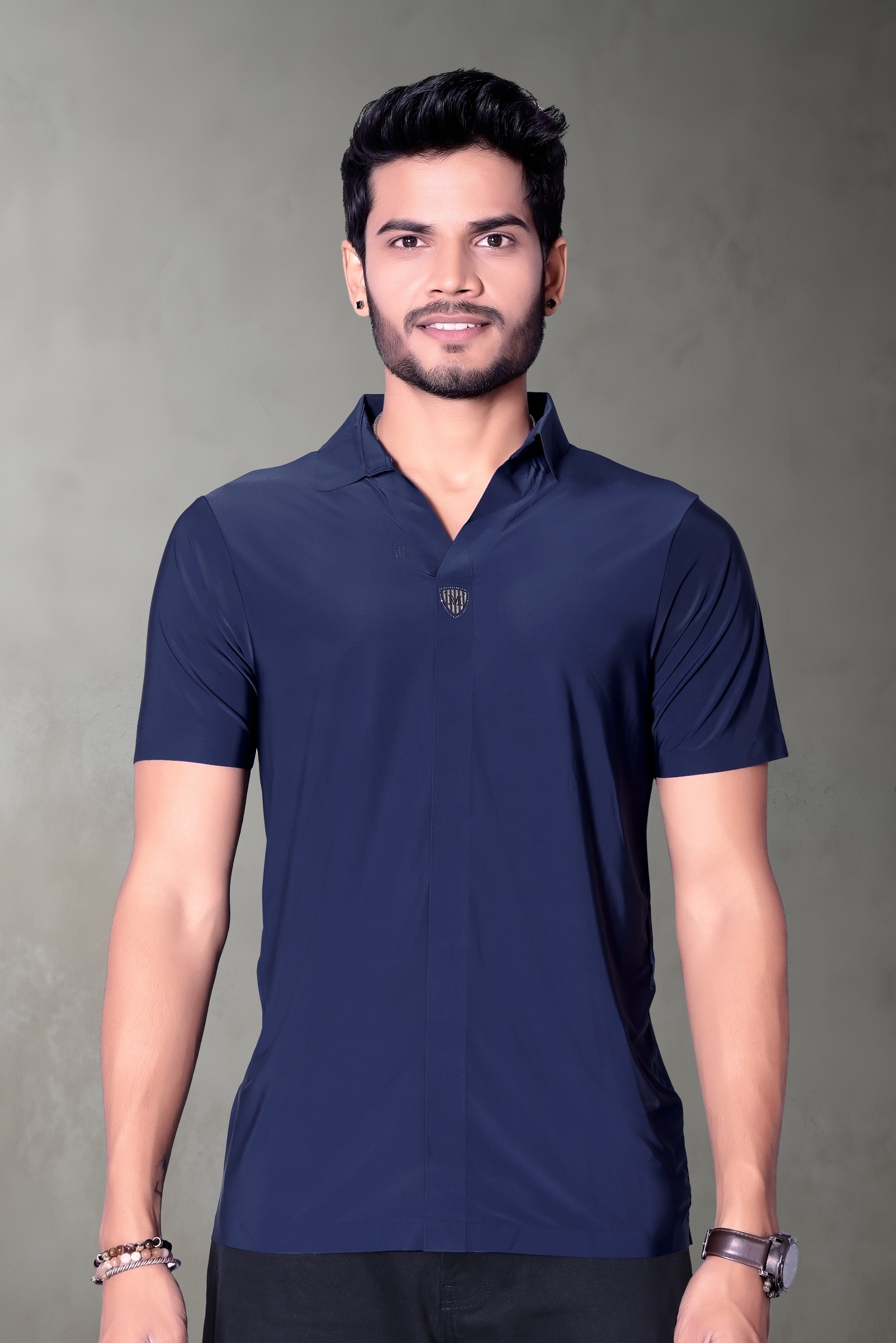 Chic Embroidered Polo T-Shirt for Men