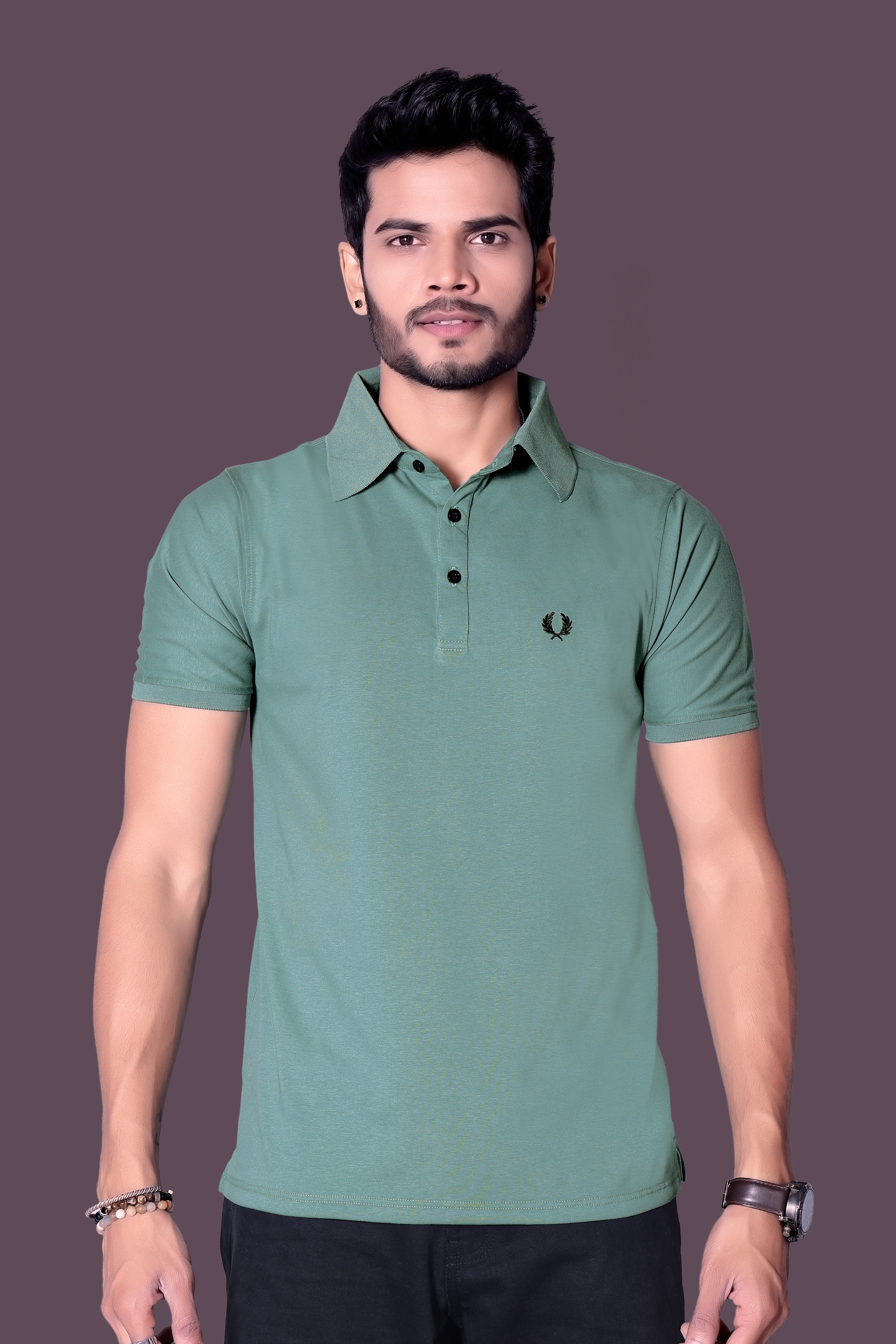 Chic Embroidered Polo T-Shirt for Men