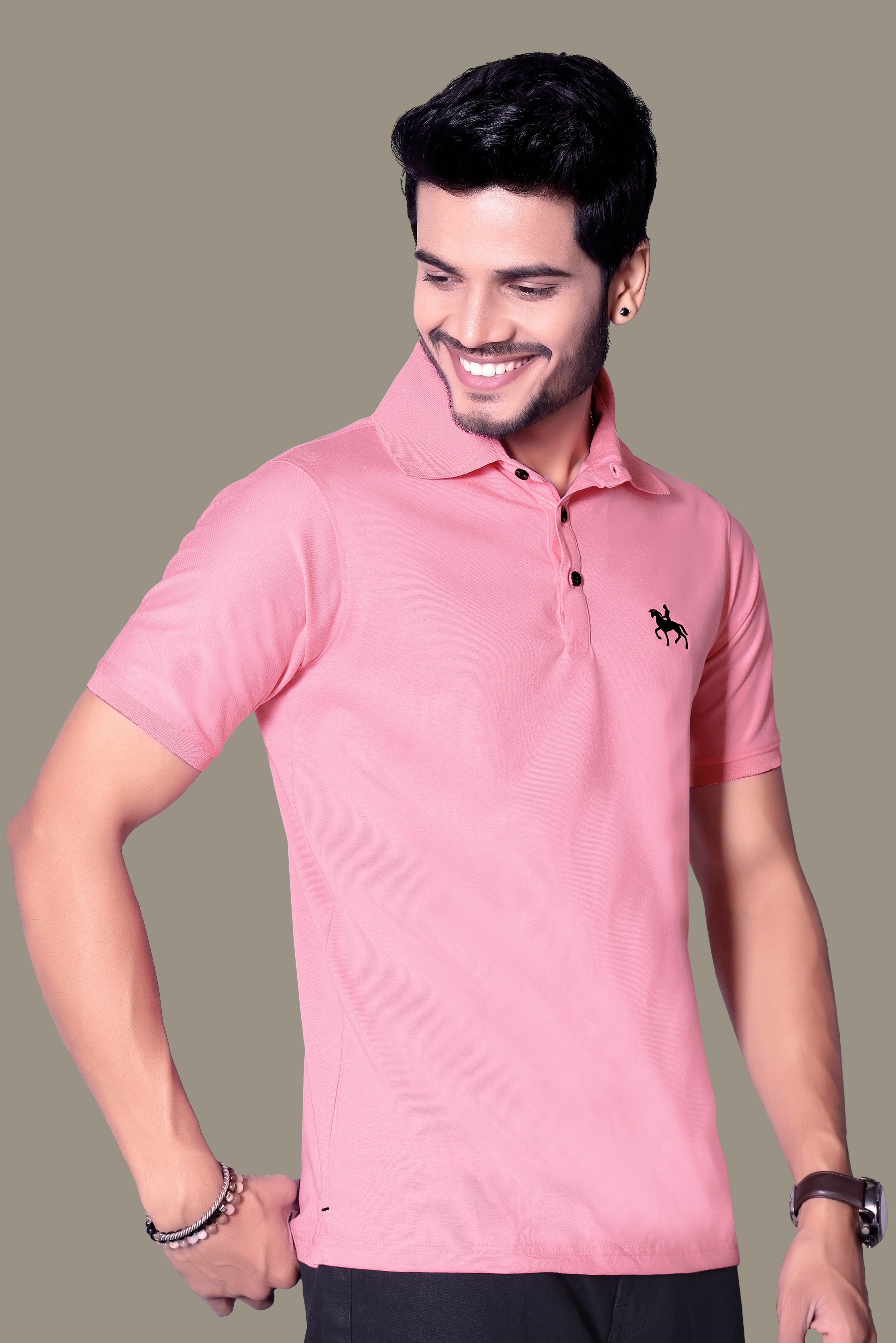 Chic Embroidered Polo T-Shirt for Men