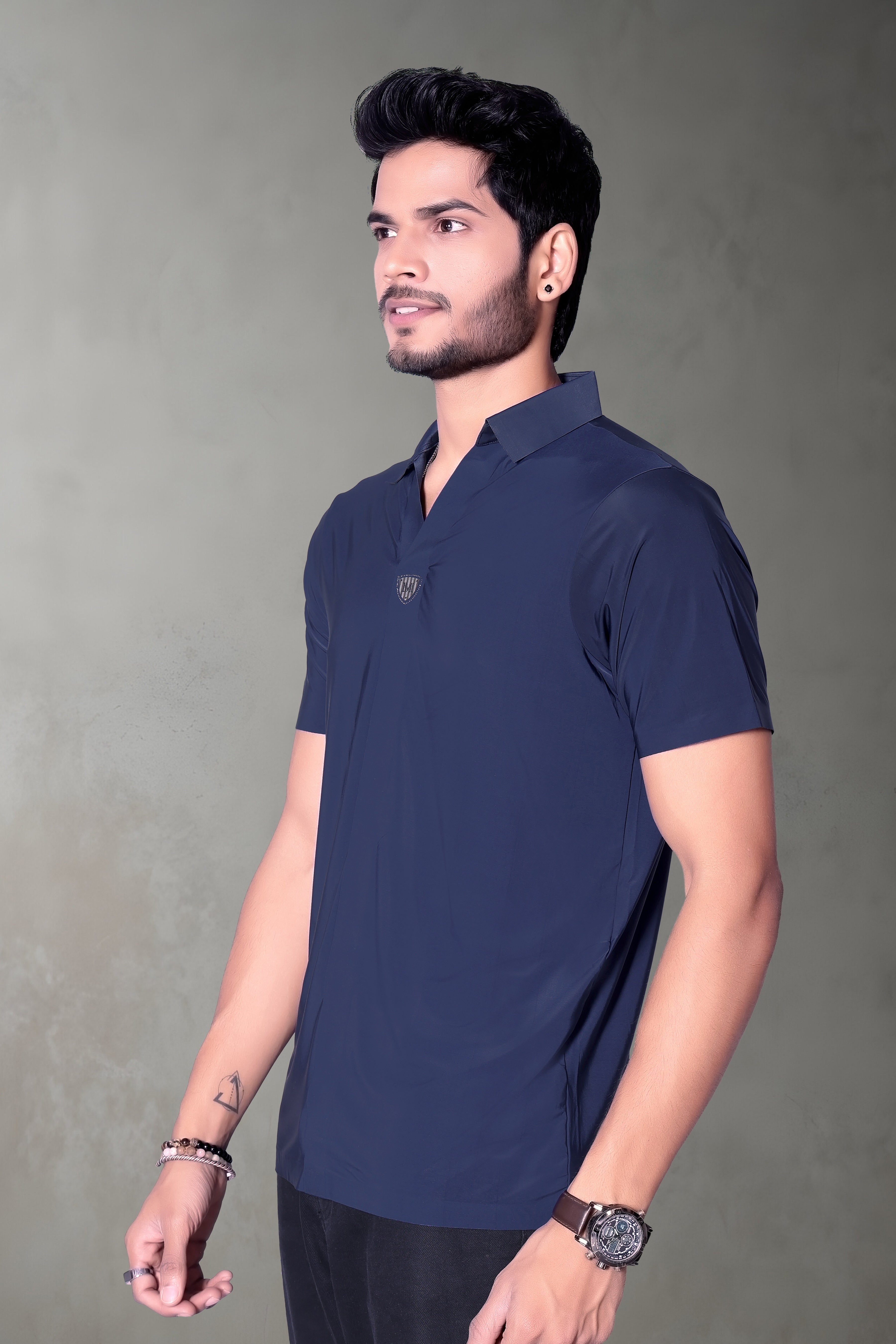 Chic Embroidered Polo T-Shirt for Men