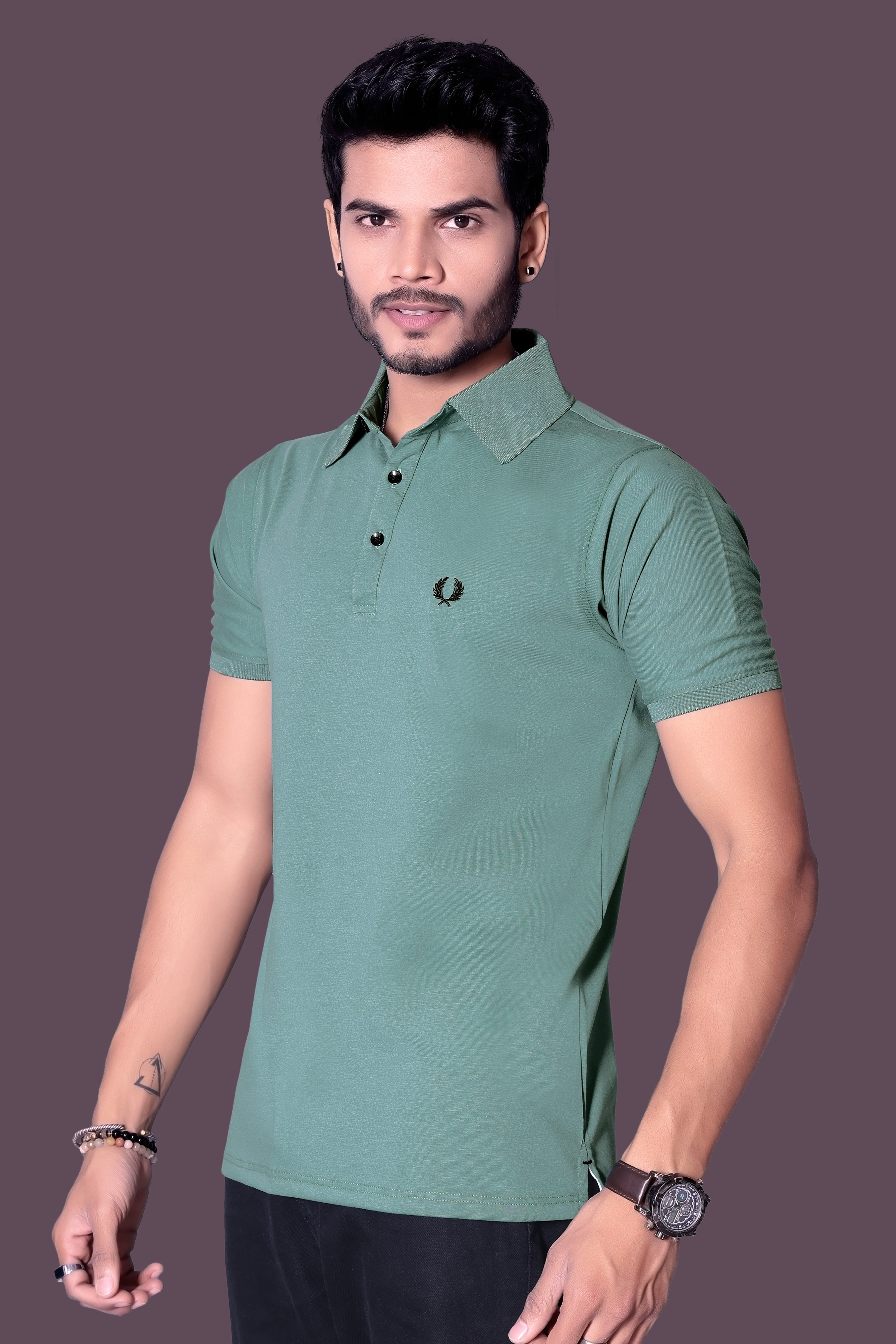 Chic Embroidered Polo T-Shirt for Men