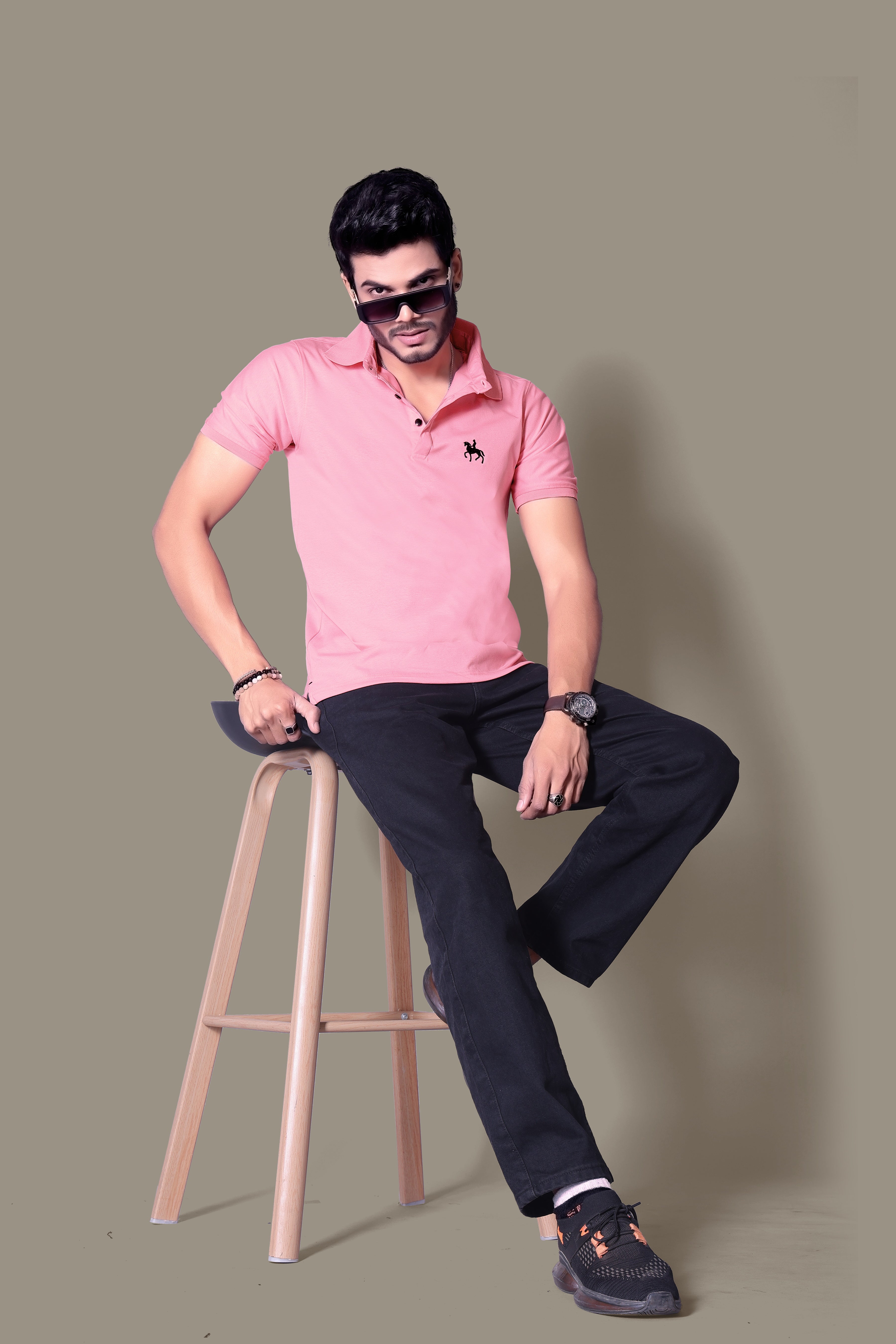 Chic Embroidered Polo T-Shirt for Men