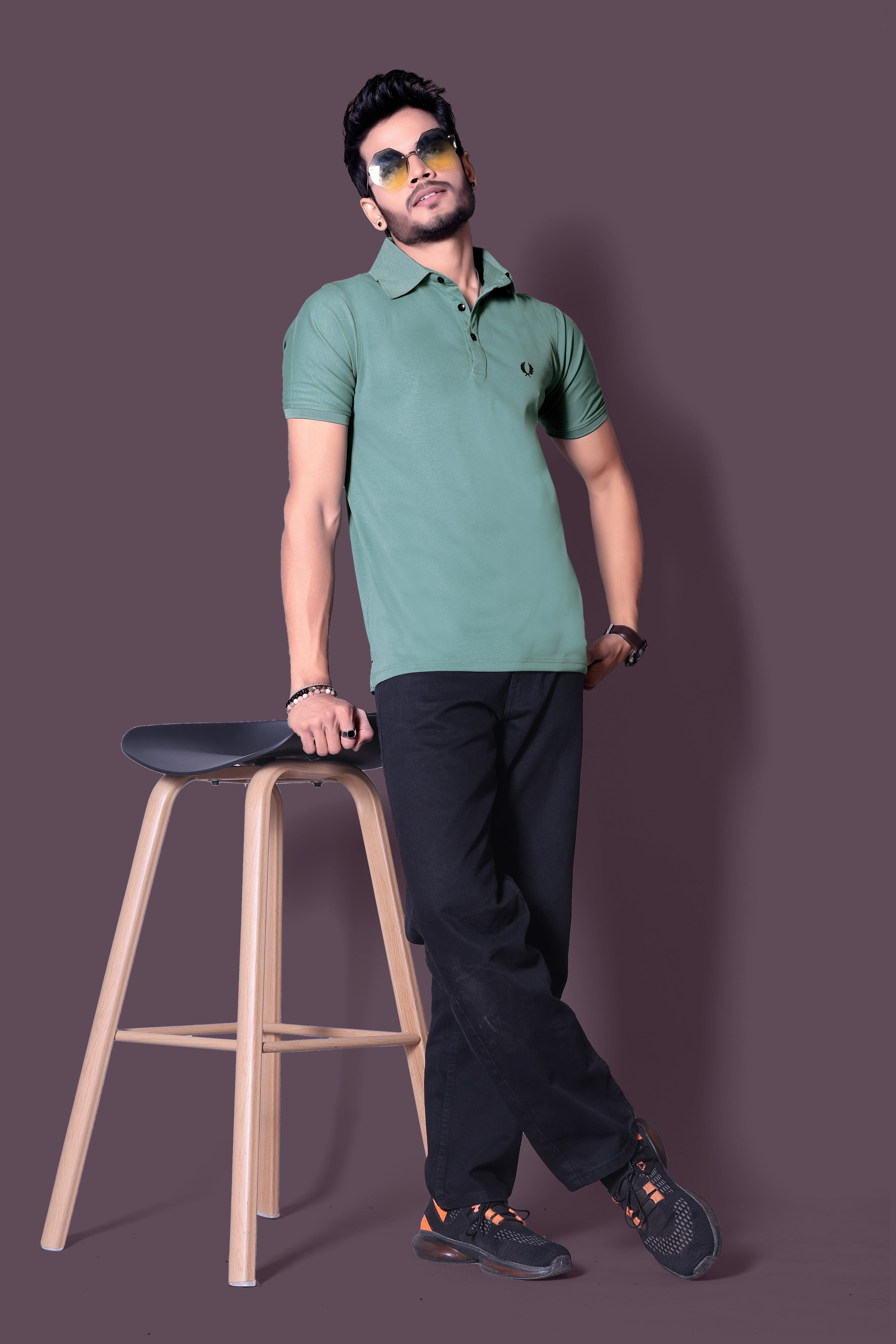 Chic Embroidered Polo T-Shirt for Men