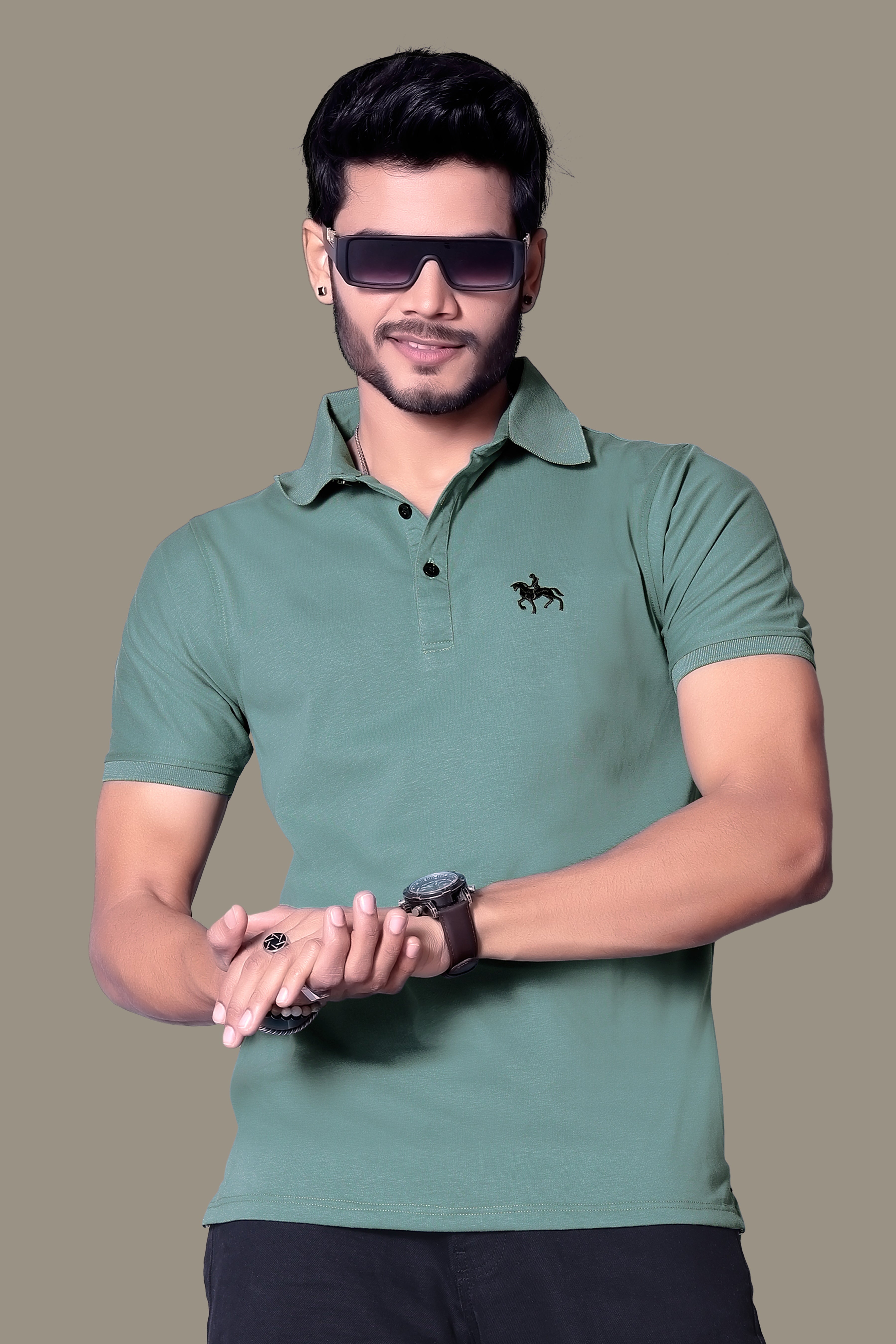 Chic Embroidered Polo T-Shirt for Men