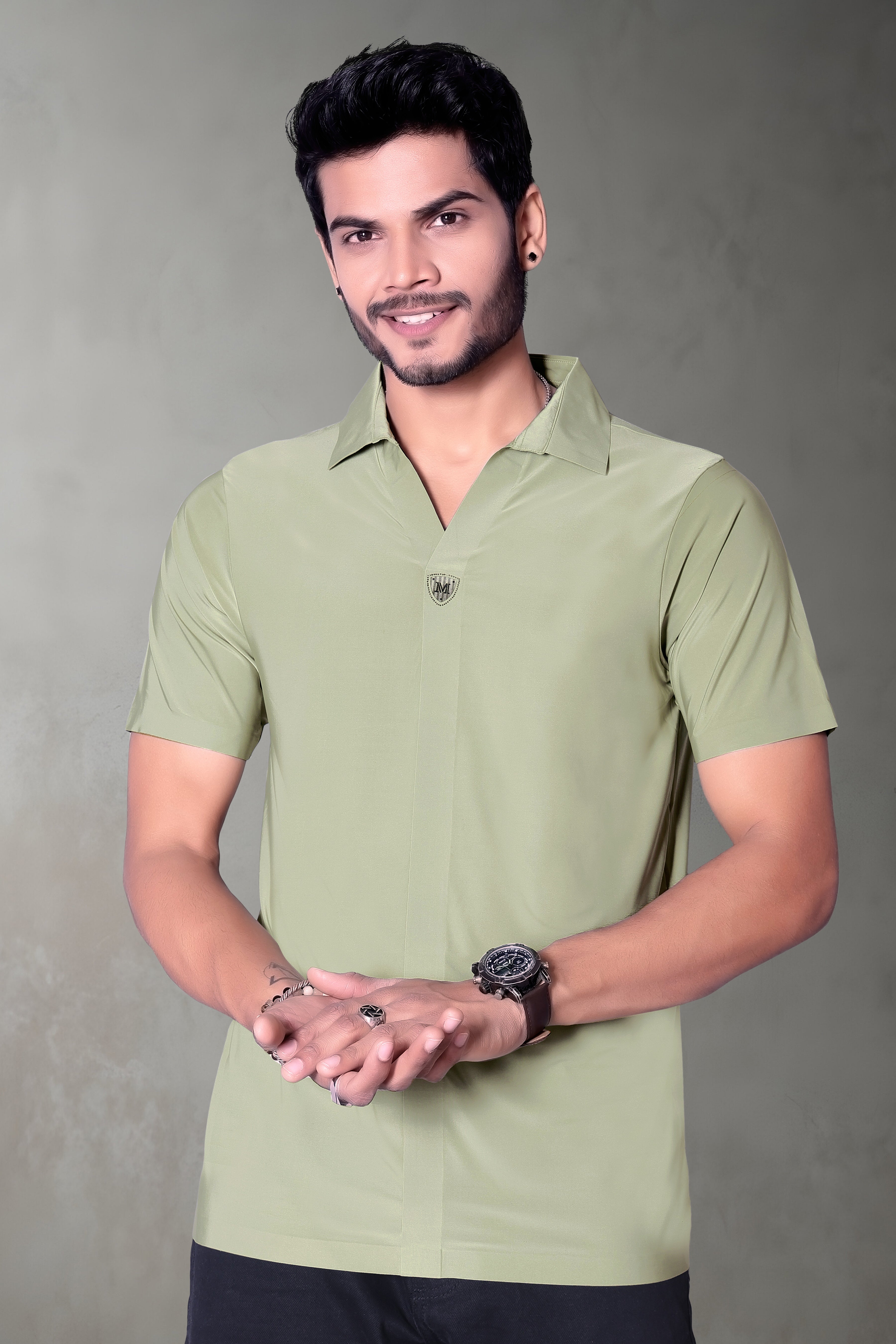 Chic Embroidered Polo T-Shirt for Men