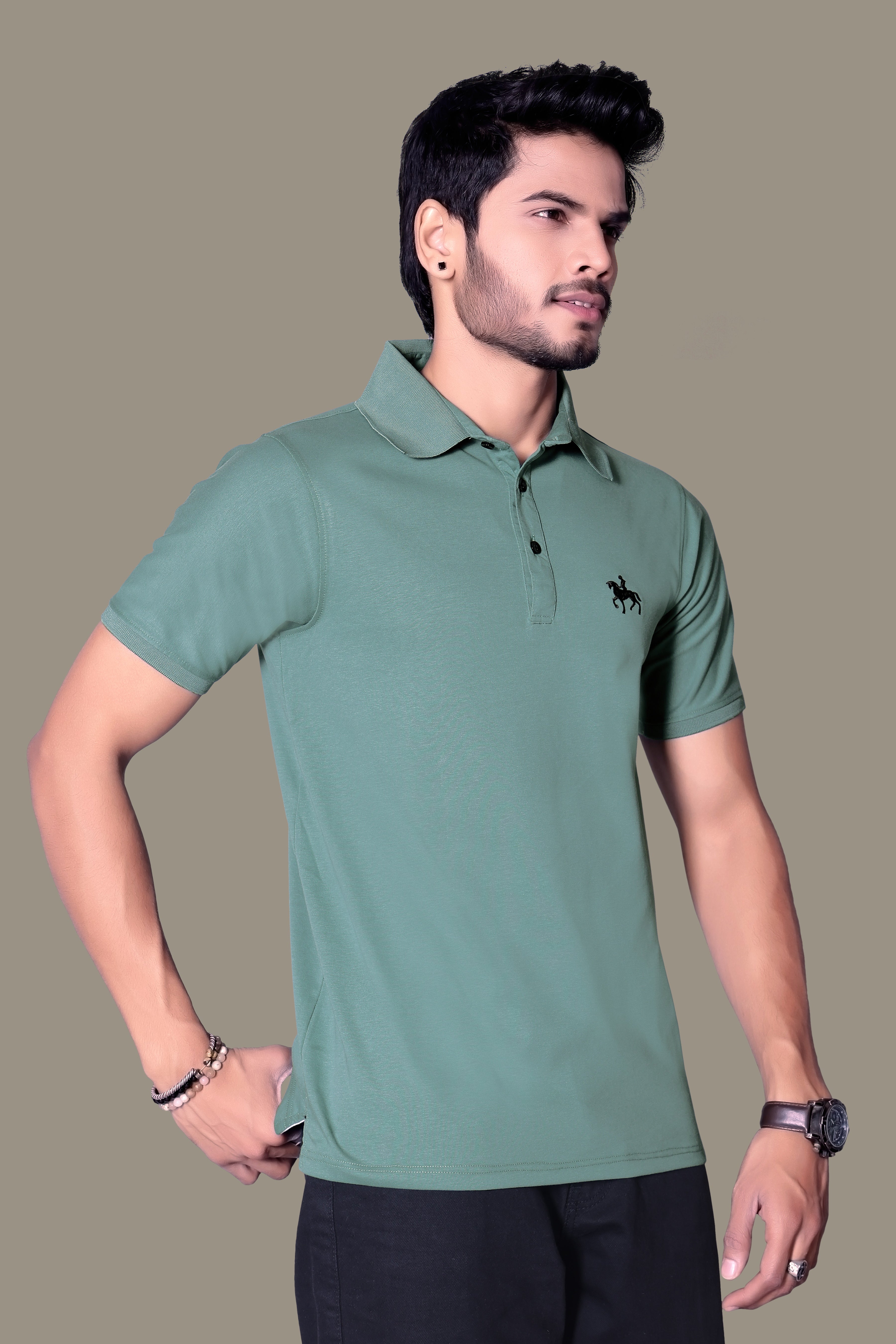 Chic Embroidered Polo T-Shirt for Men