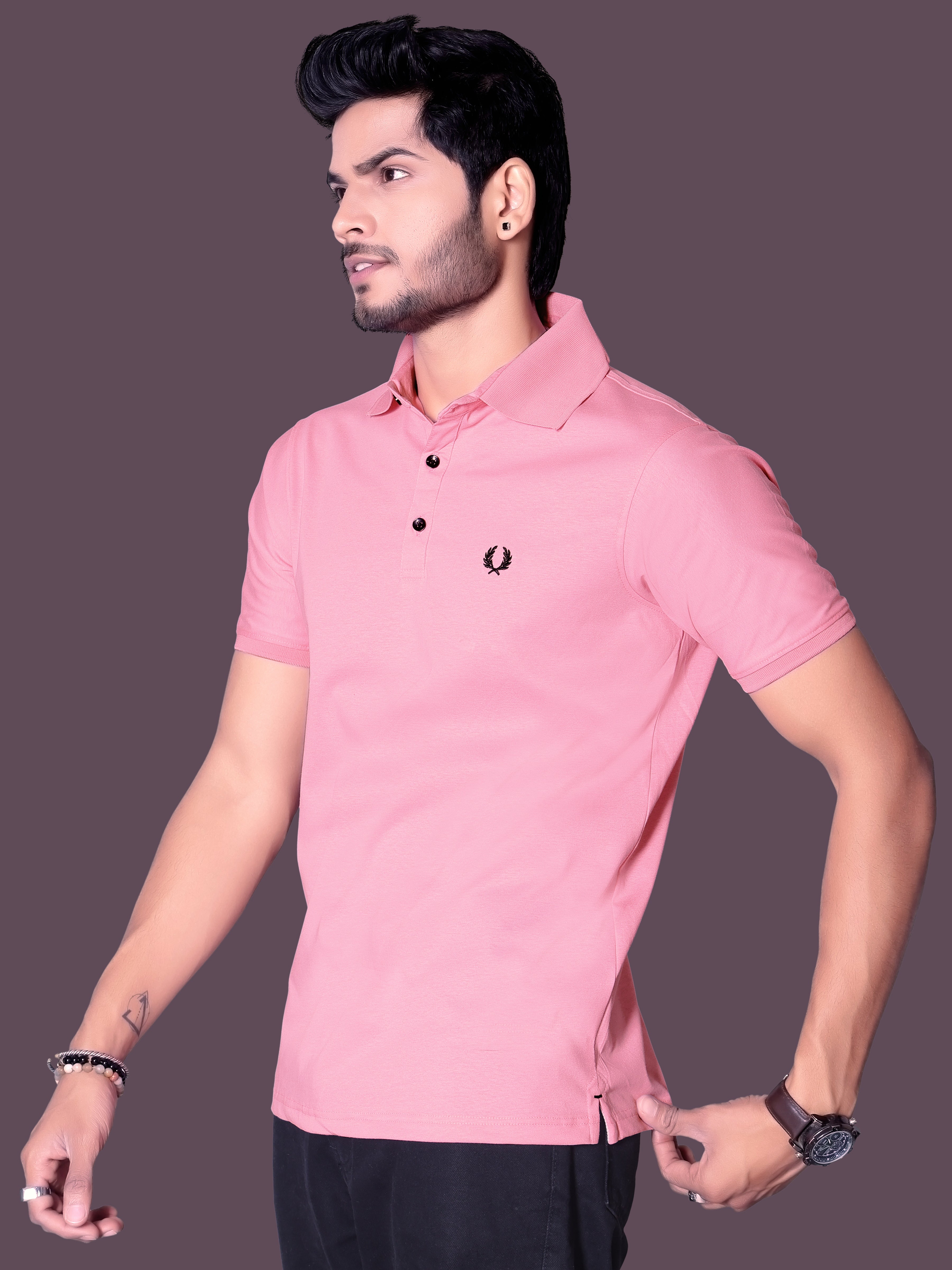 Chic Embroidered Polo T-Shirt for Men