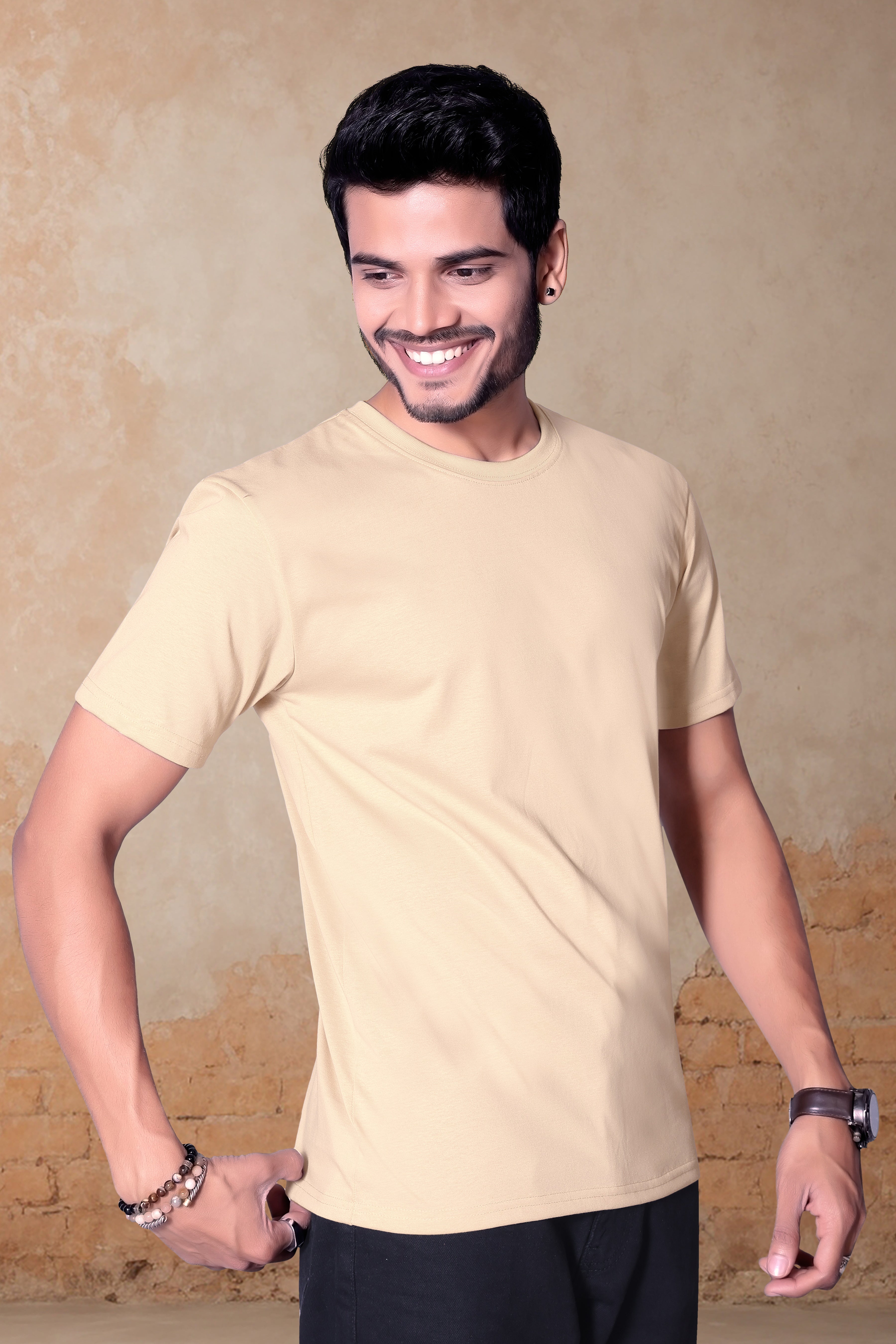 Premium plain round neck T-Shirt for Men