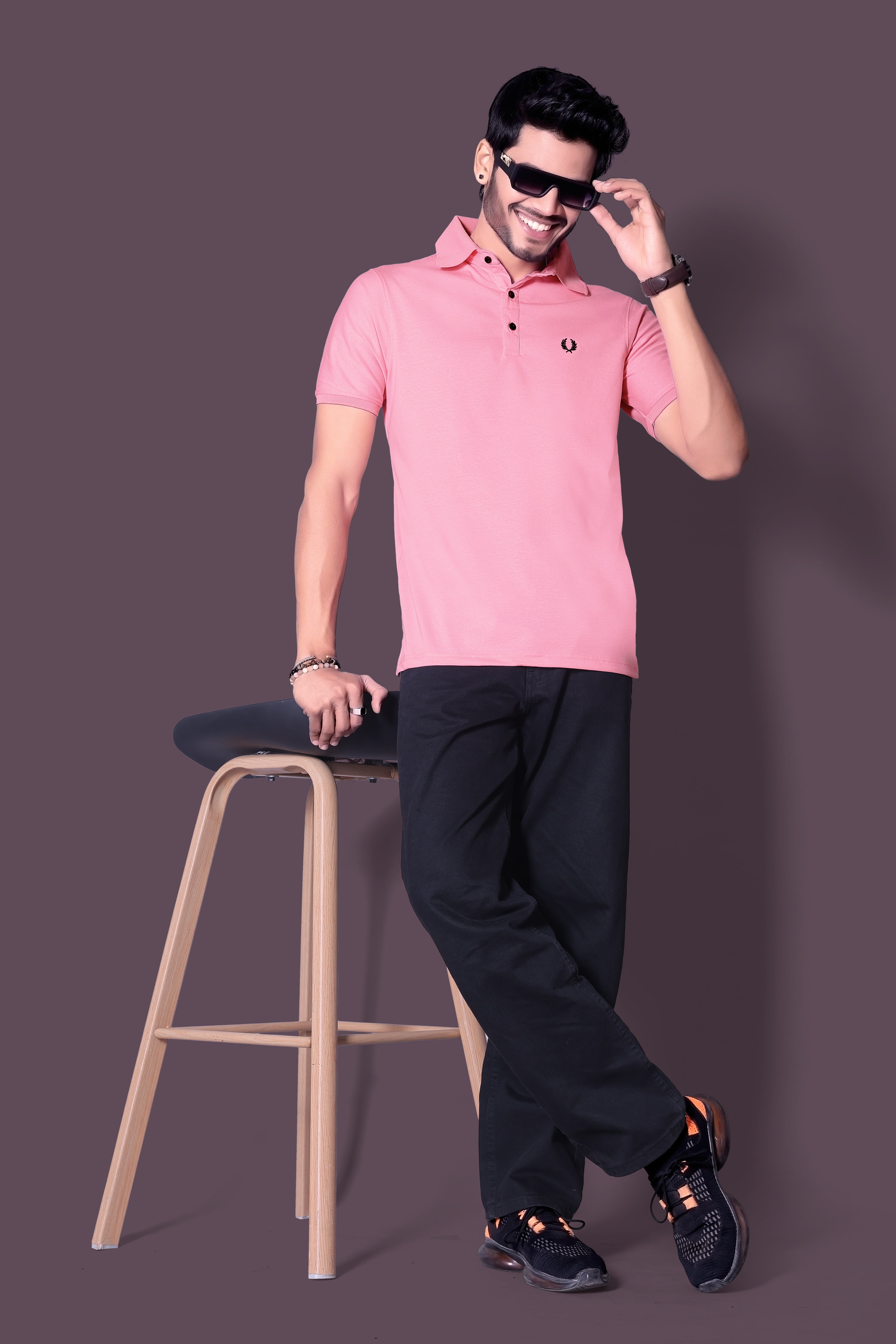 Chic Embroidered Polo T-Shirt for Men