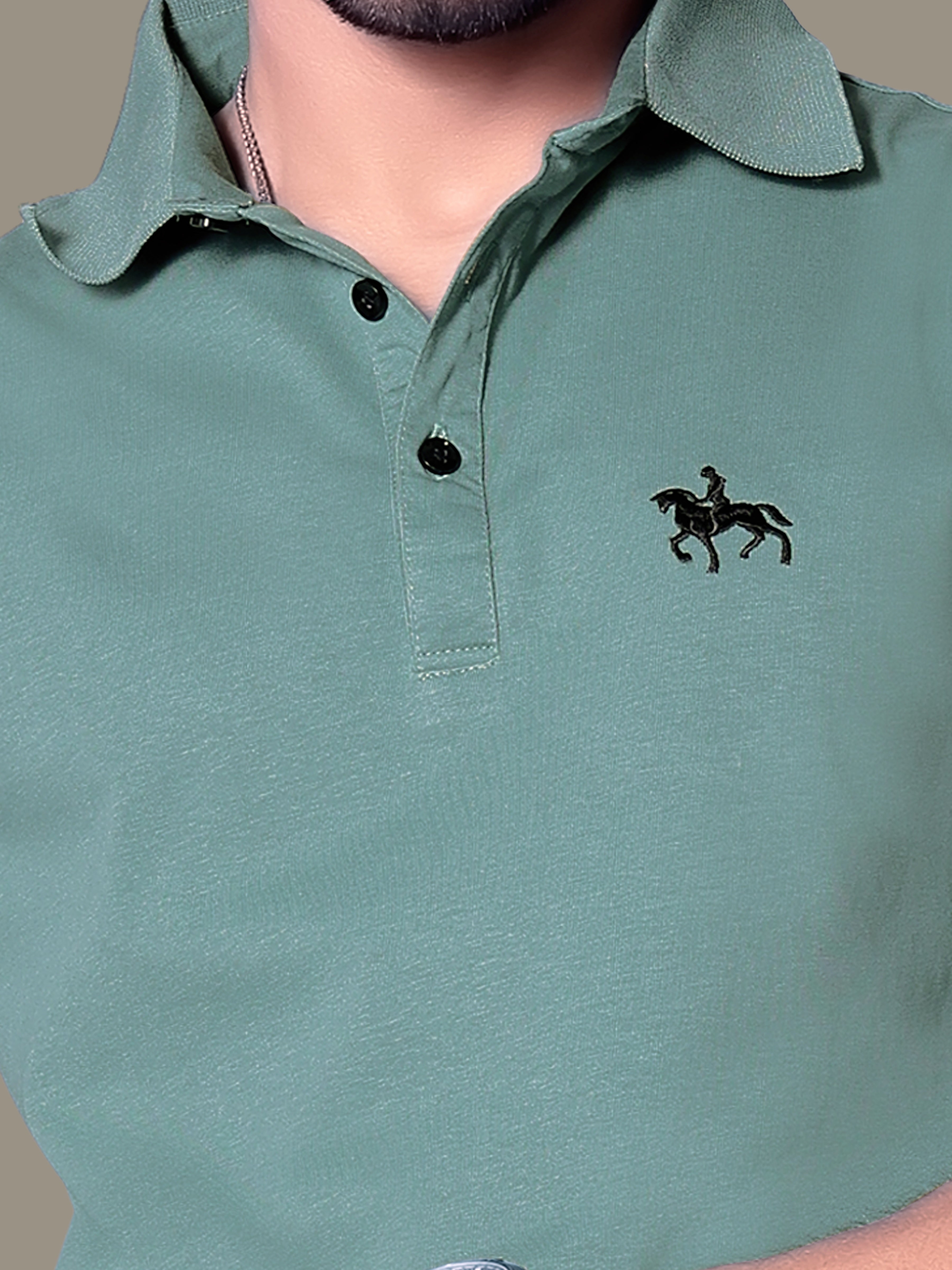 Chic Embroidered Polo T-Shirt for Men