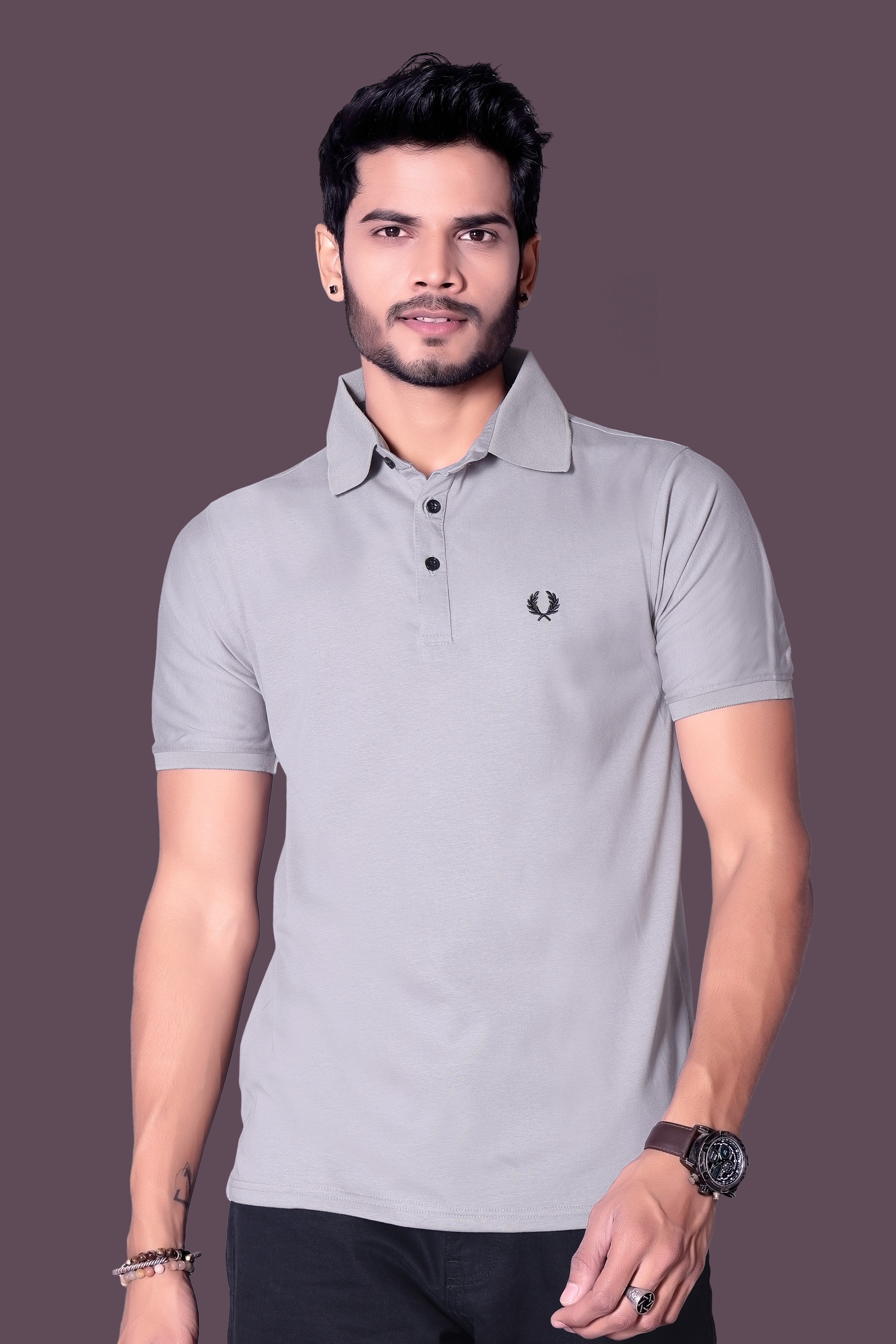 Chic Embroidered Polo T-Shirt for Men