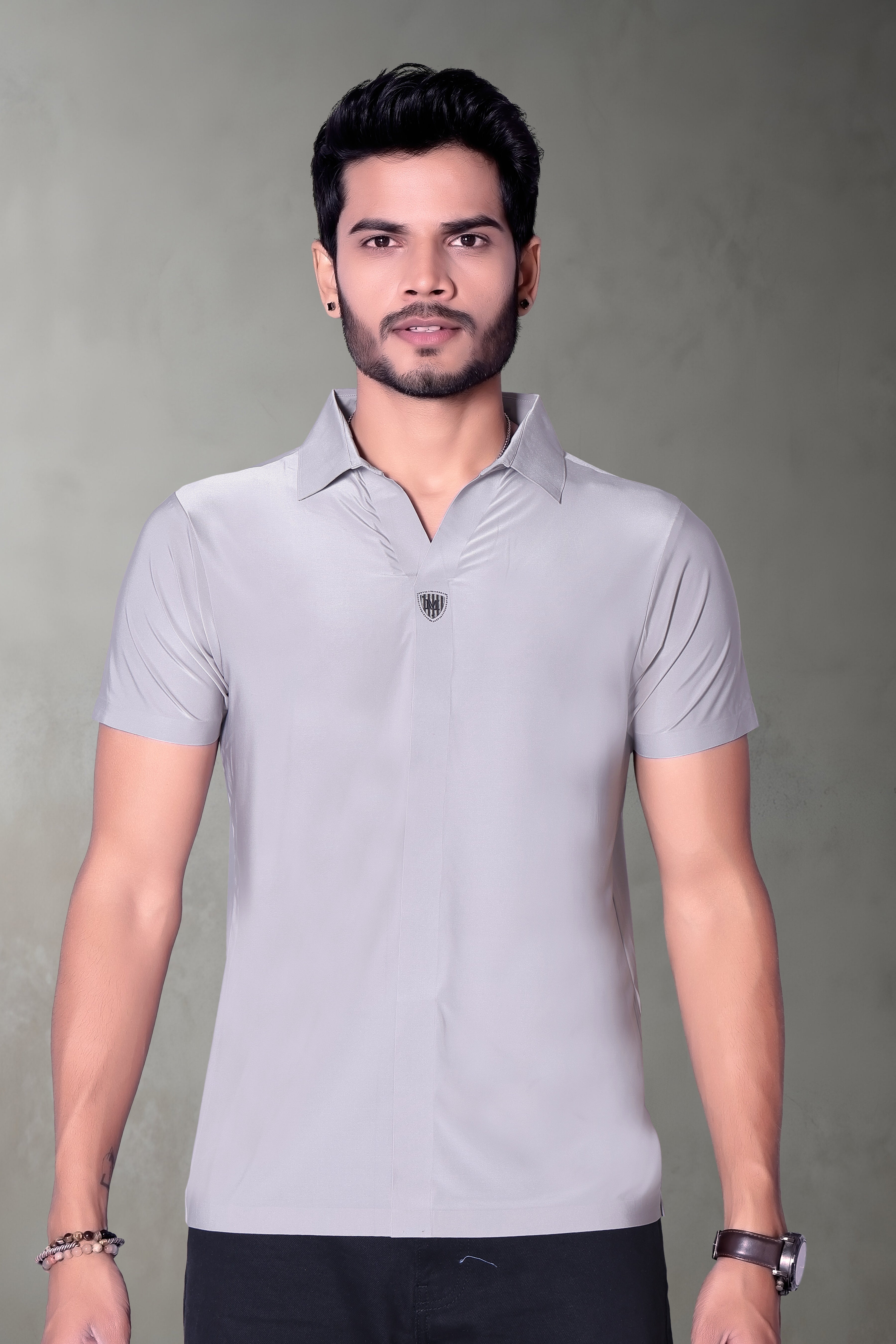 Chic Embroidered Polo T-Shirt for Men