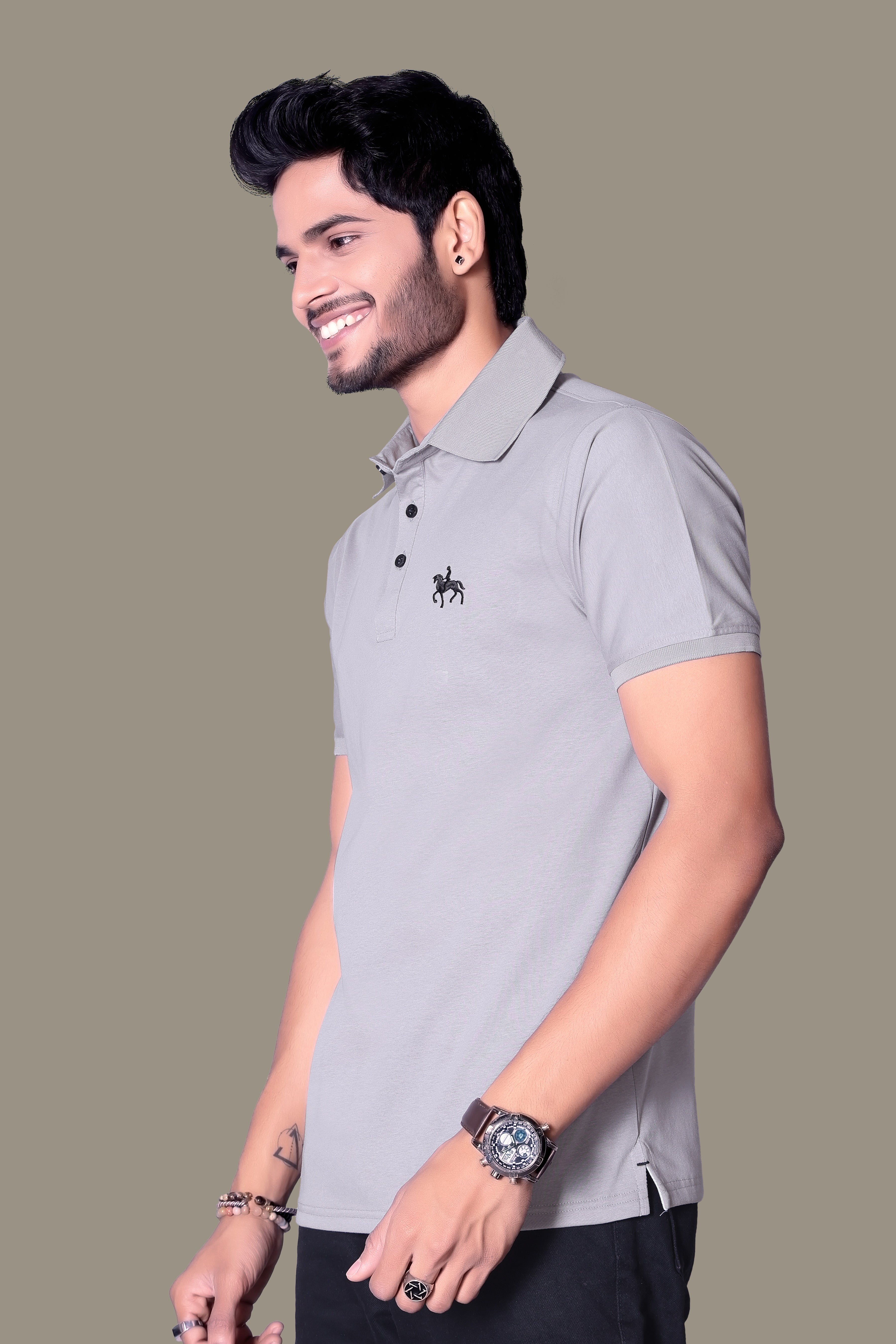 Chic Embroidered Polo T-Shirt for Men