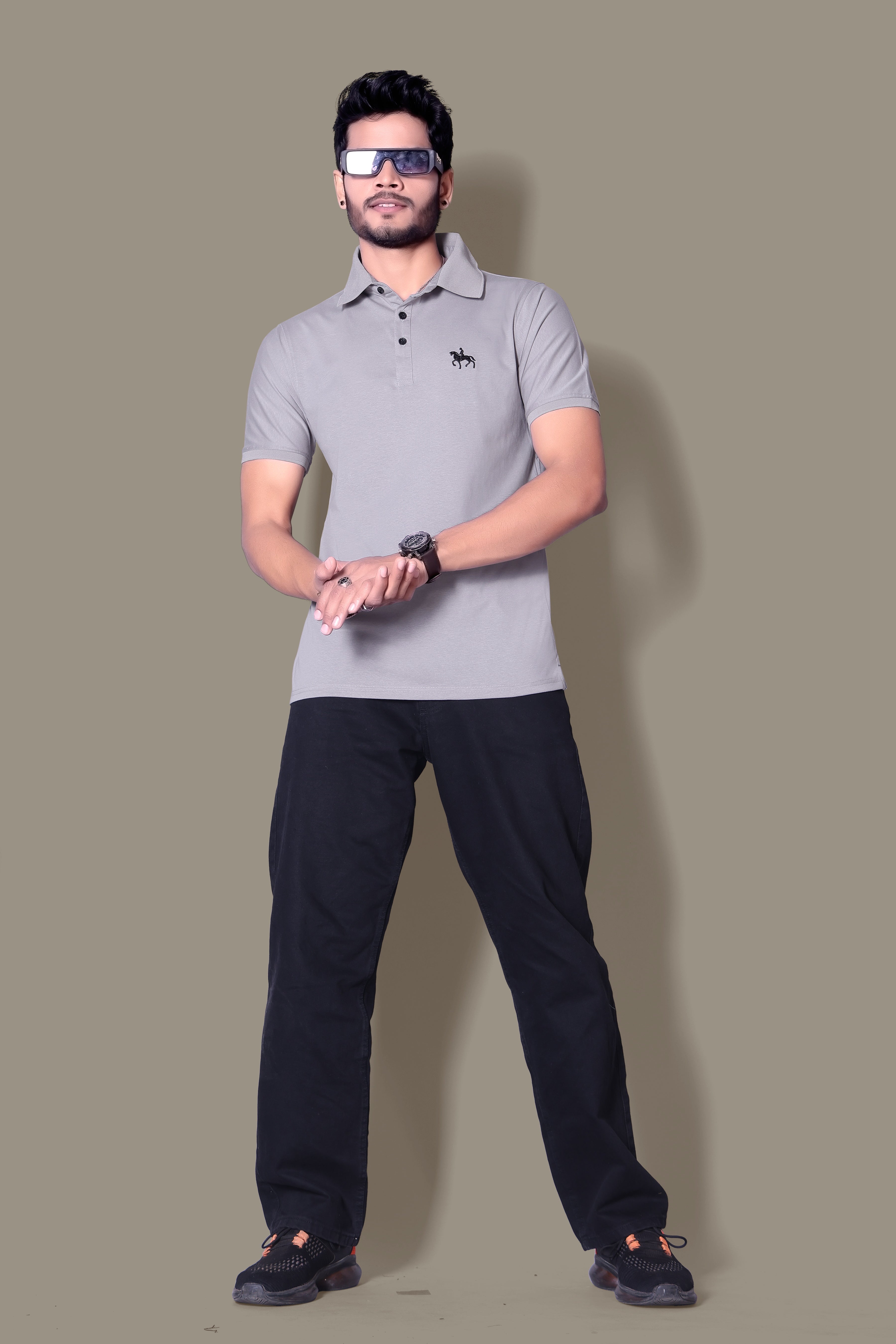 Chic Embroidered Polo T-Shirt for Men