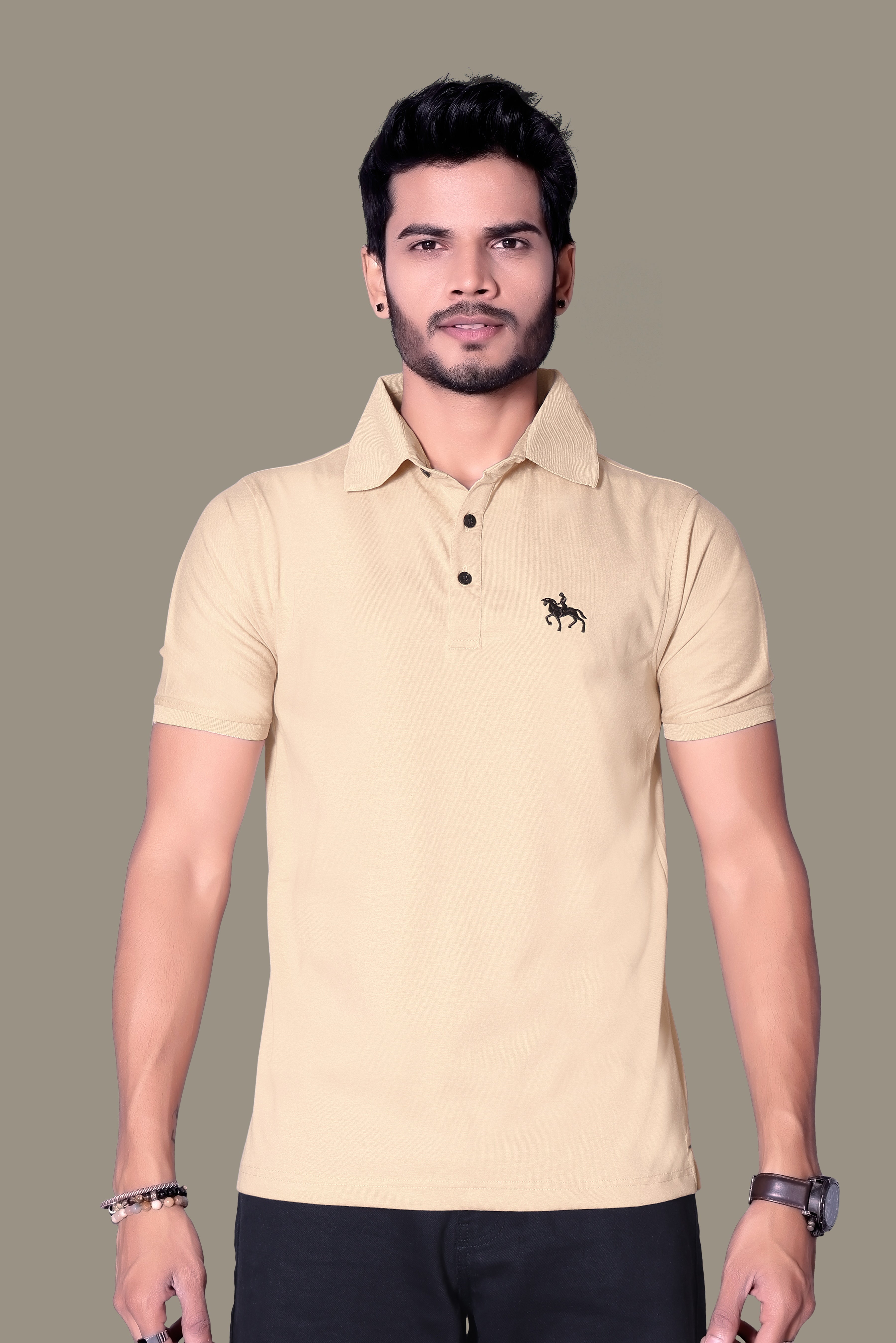 Chic Embroidered Polo T-Shirt for Men