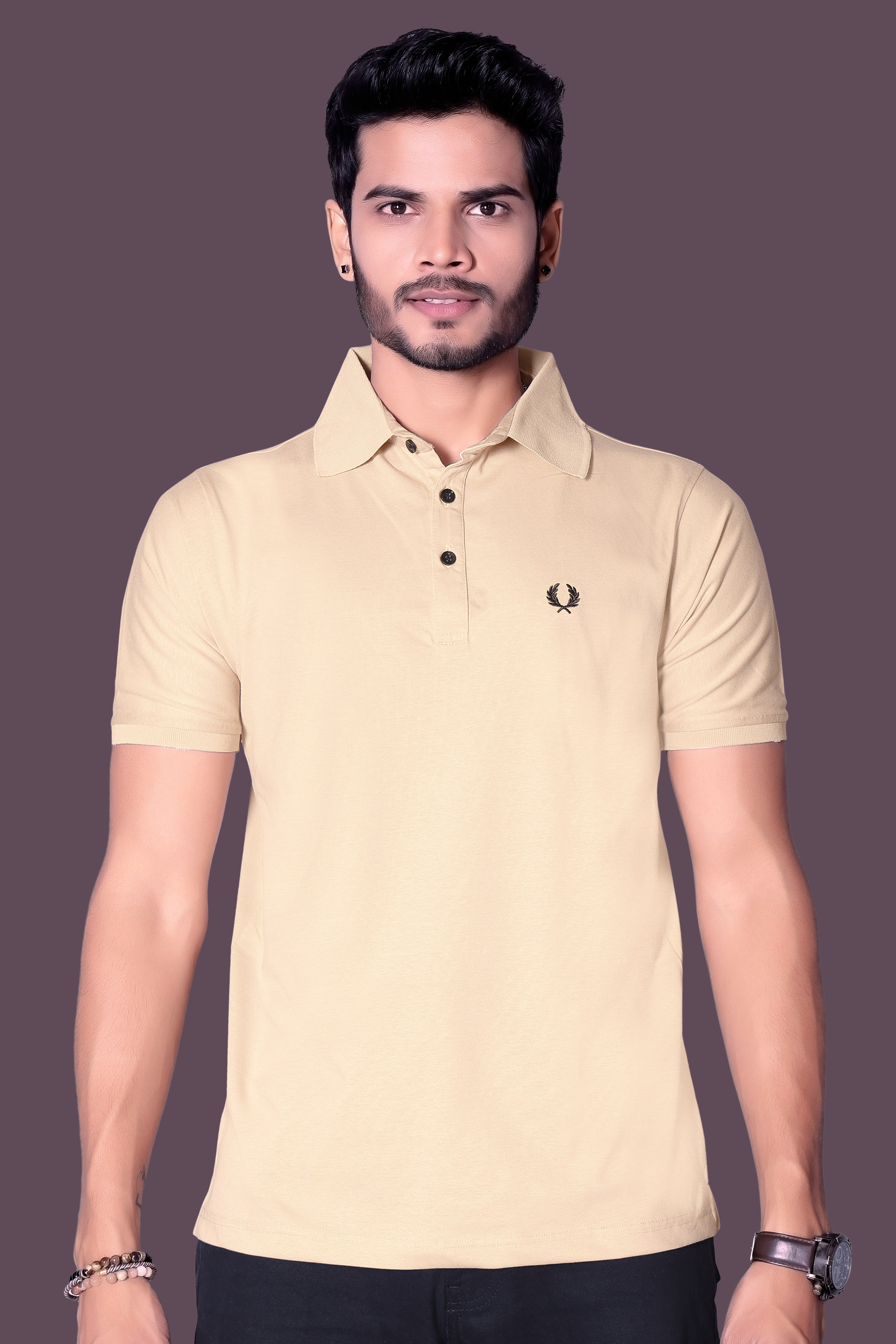 Chic Embroidered Polo T-Shirt for Men