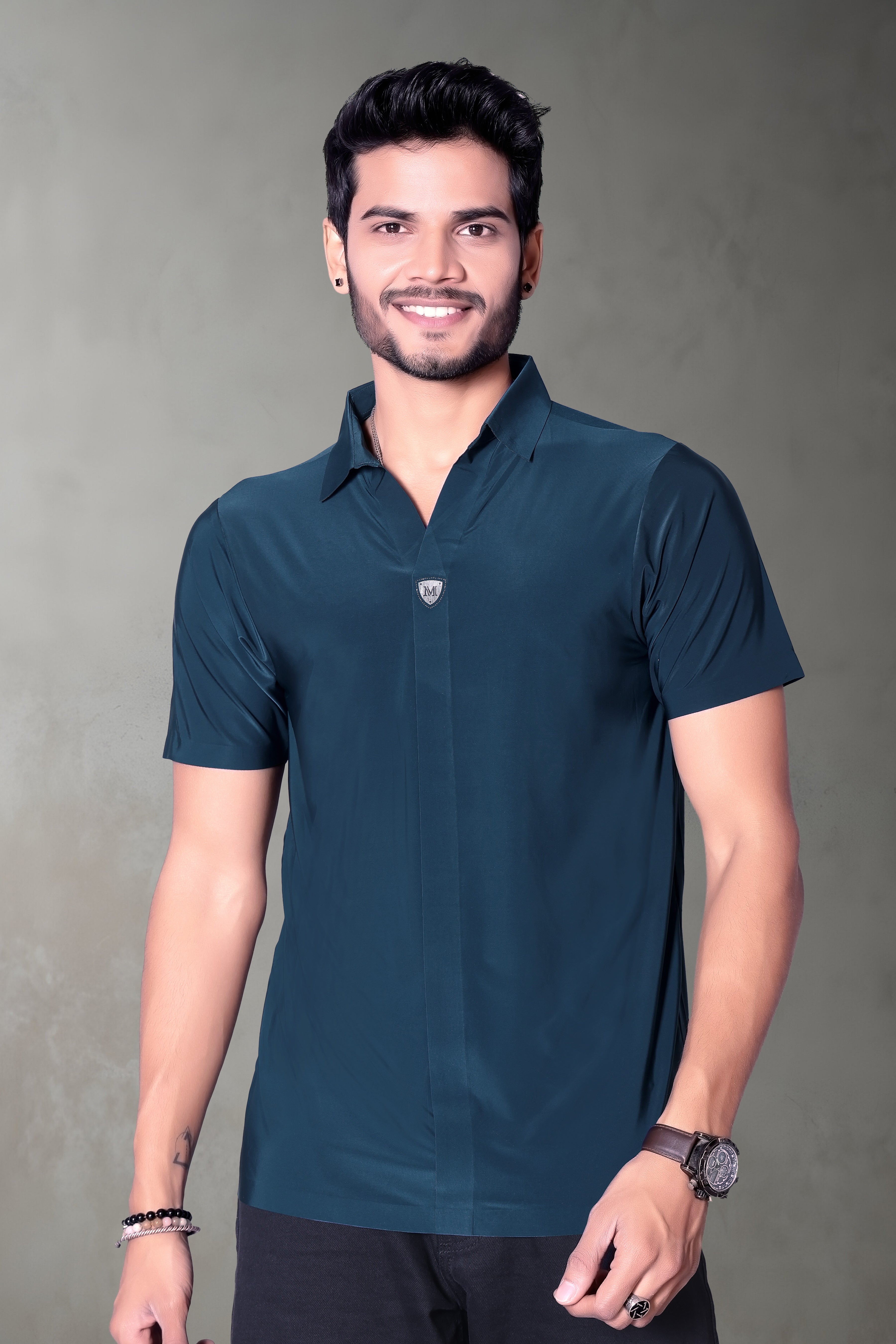 Chic Embroidered Polo T-Shirt for Men