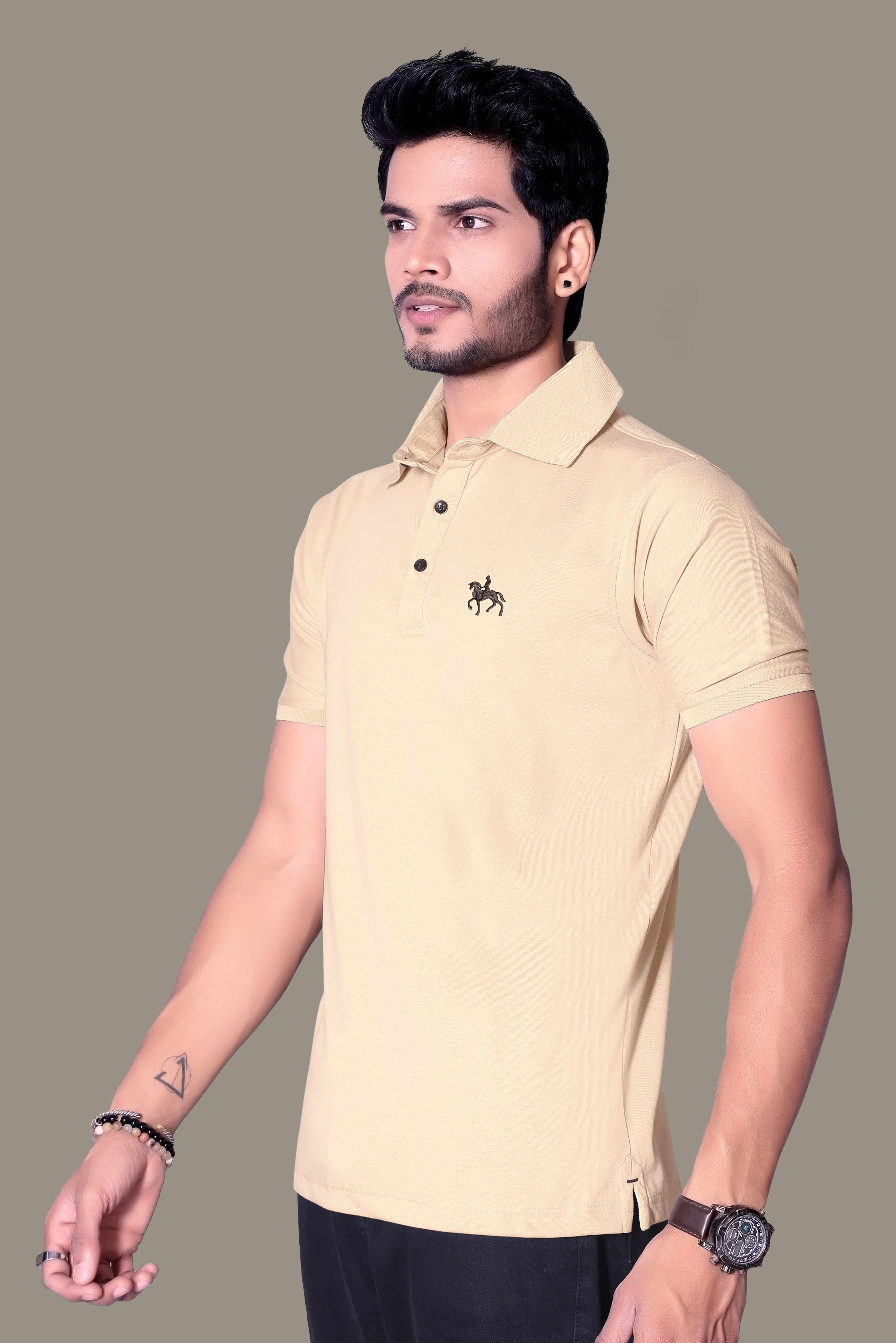 Chic Embroidered Polo T-Shirt for Men