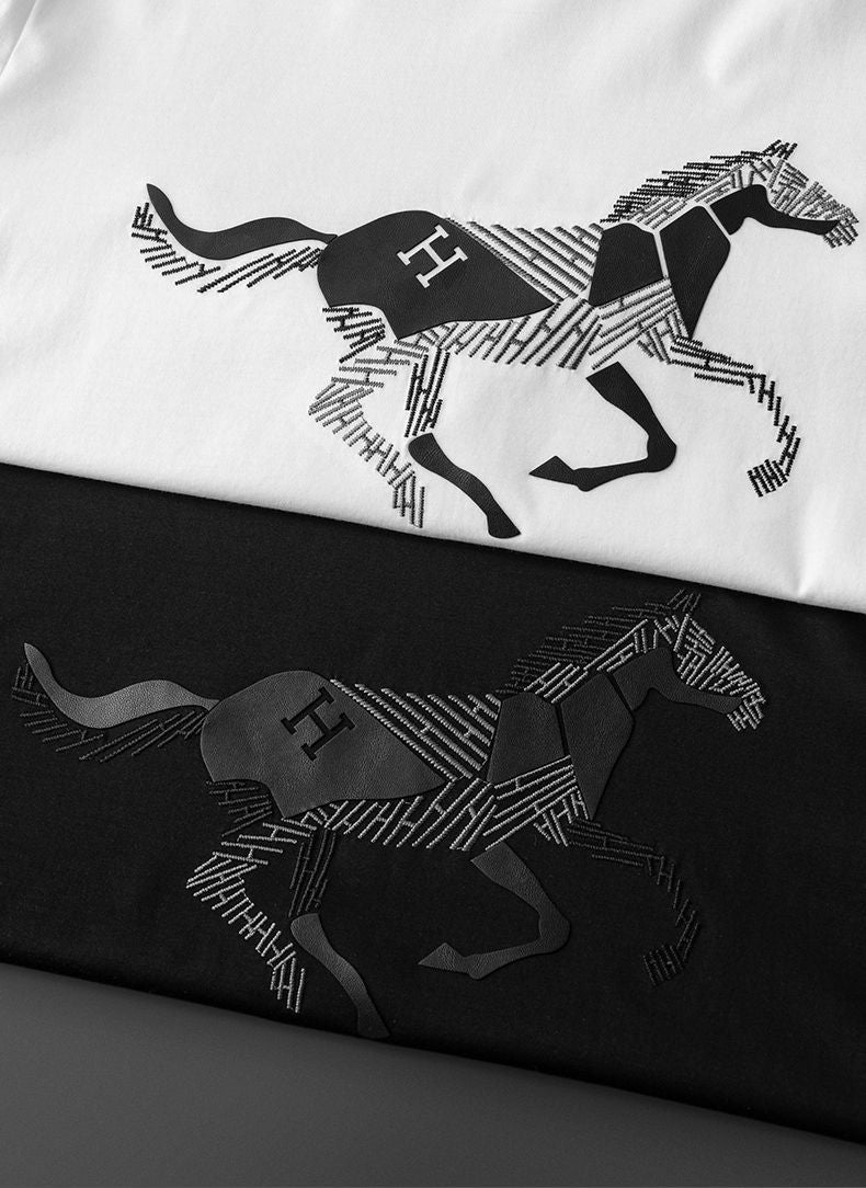 Exclusive Embroidered Round Neck T Shirt For Men