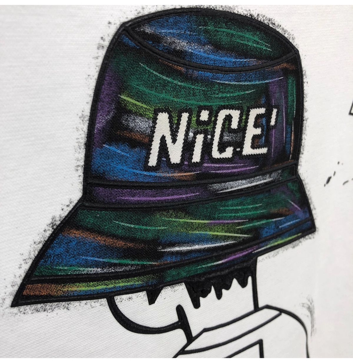 "Nice Hat Boy" Oversized T-Shirt for Men – Embroidered Front Logo & DTF Back Print