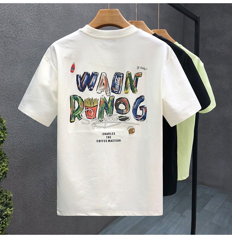 "Wain Rwong" Oversized T-Shirt for Men – Embroidered Front Logo & DTF Back Print