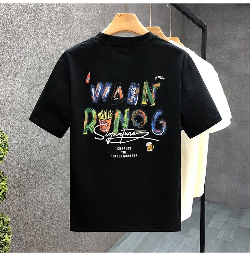 "Wain Rwong" Oversized T-Shirt for Men – Embroidered Front Logo & DTF Back Print