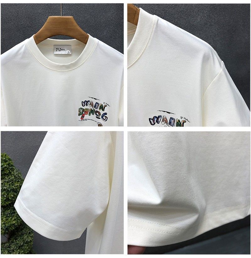 "Wain Rwong" Oversized T-Shirt for Men – Embroidered Front Logo & DTF Back Print