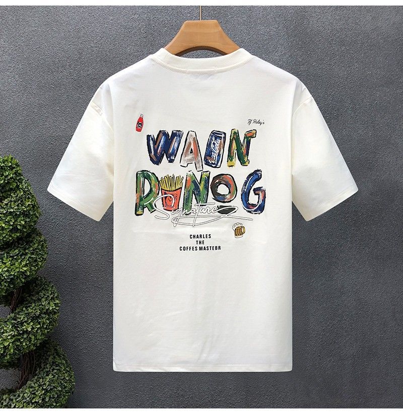 "Wain Rwong" Oversized T-Shirt for Men – Embroidered Front Logo & DTF Back Print