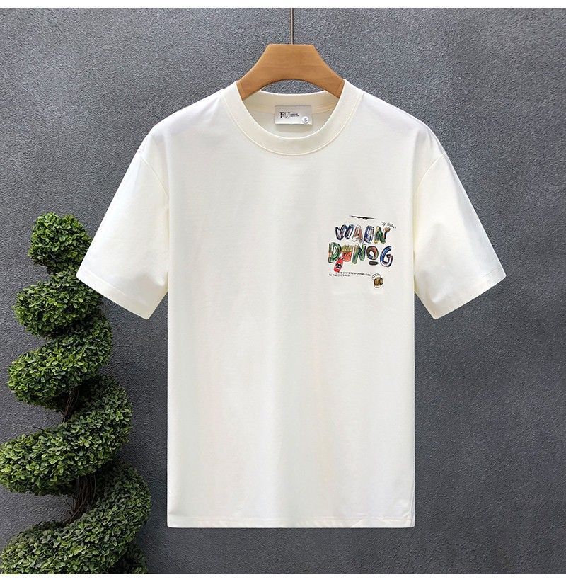 "Wain Rwong" Oversized T-Shirt for Men – Embroidered Front Logo & DTF Back Print