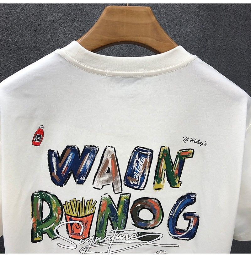 "Wain Rwong" Oversized T-Shirt for Men – Embroidered Front Logo & DTF Back Print