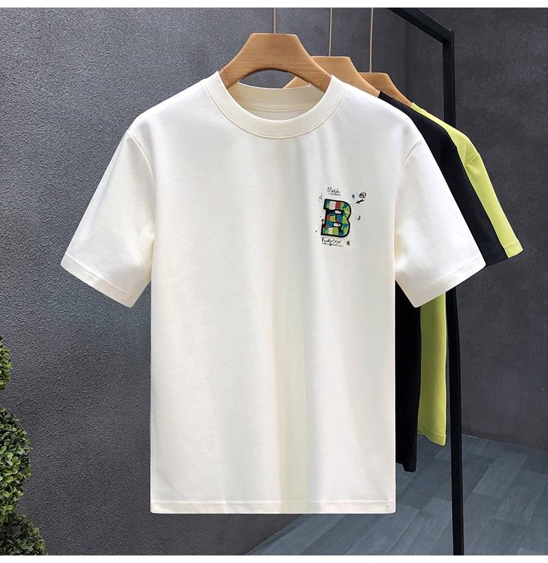 "Basquiat Block Art" Oversized T-Shirt for Men – Embroidered Front Logo & DTF Back Print