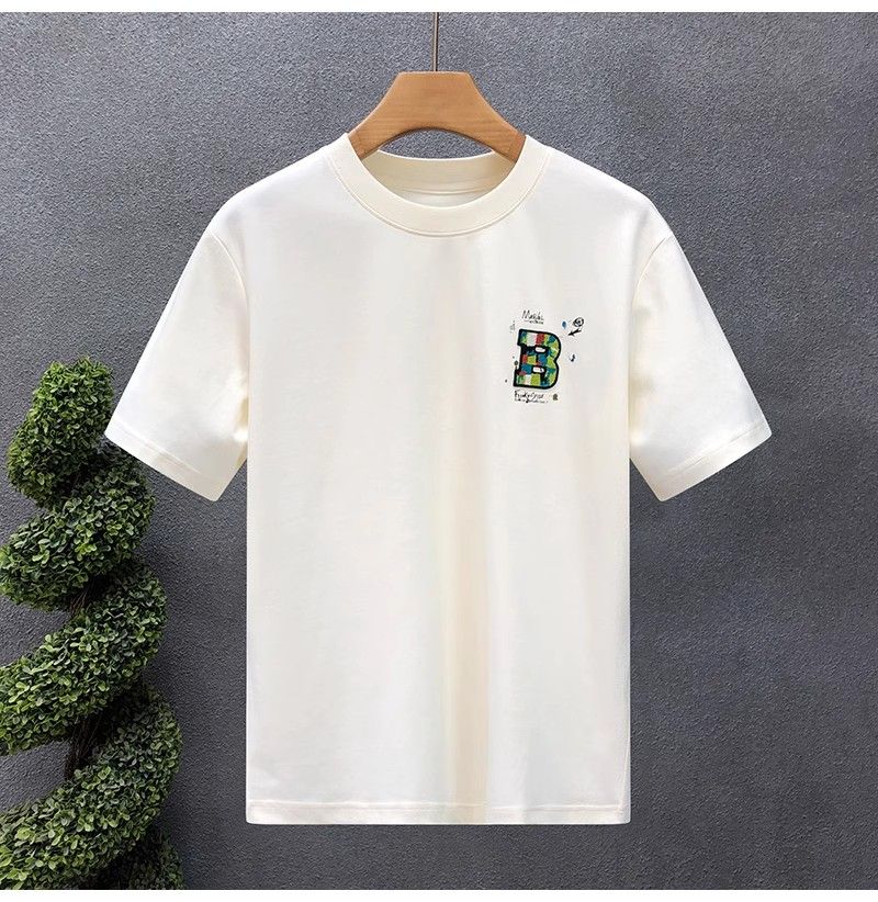 "Basquiat Block Art" Oversized T-Shirt for Men – Embroidered Front Logo & DTF Back Print