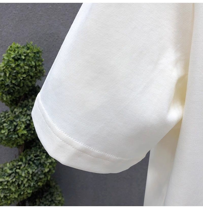 "Basquiat Block Art" Oversized T-Shirt for Men – Embroidered Front Logo & DTF Back Print