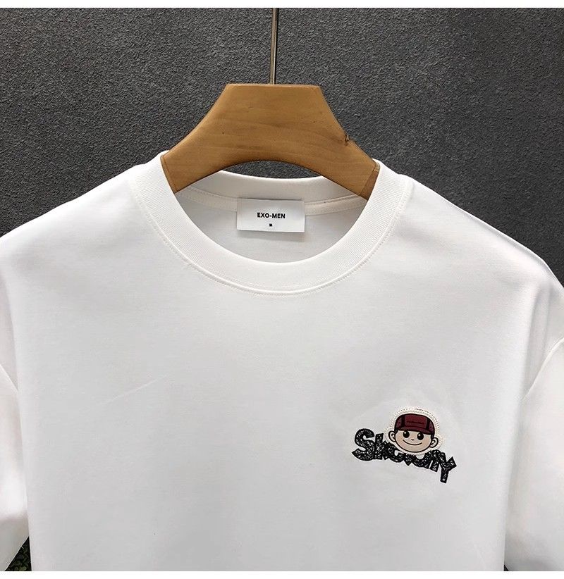 "Sketchy Street Vibe" Oversized T-Shirt for Men – Embroidered Front Logo & DTF Back Print