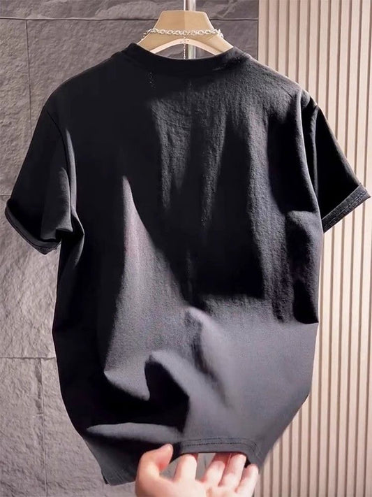 Designer-Inspired Cotton T-Shirt with Floral Motif