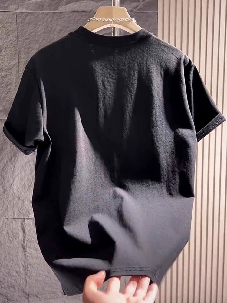 Designer-Inspired Cotton T-Shirt with Floral Motif