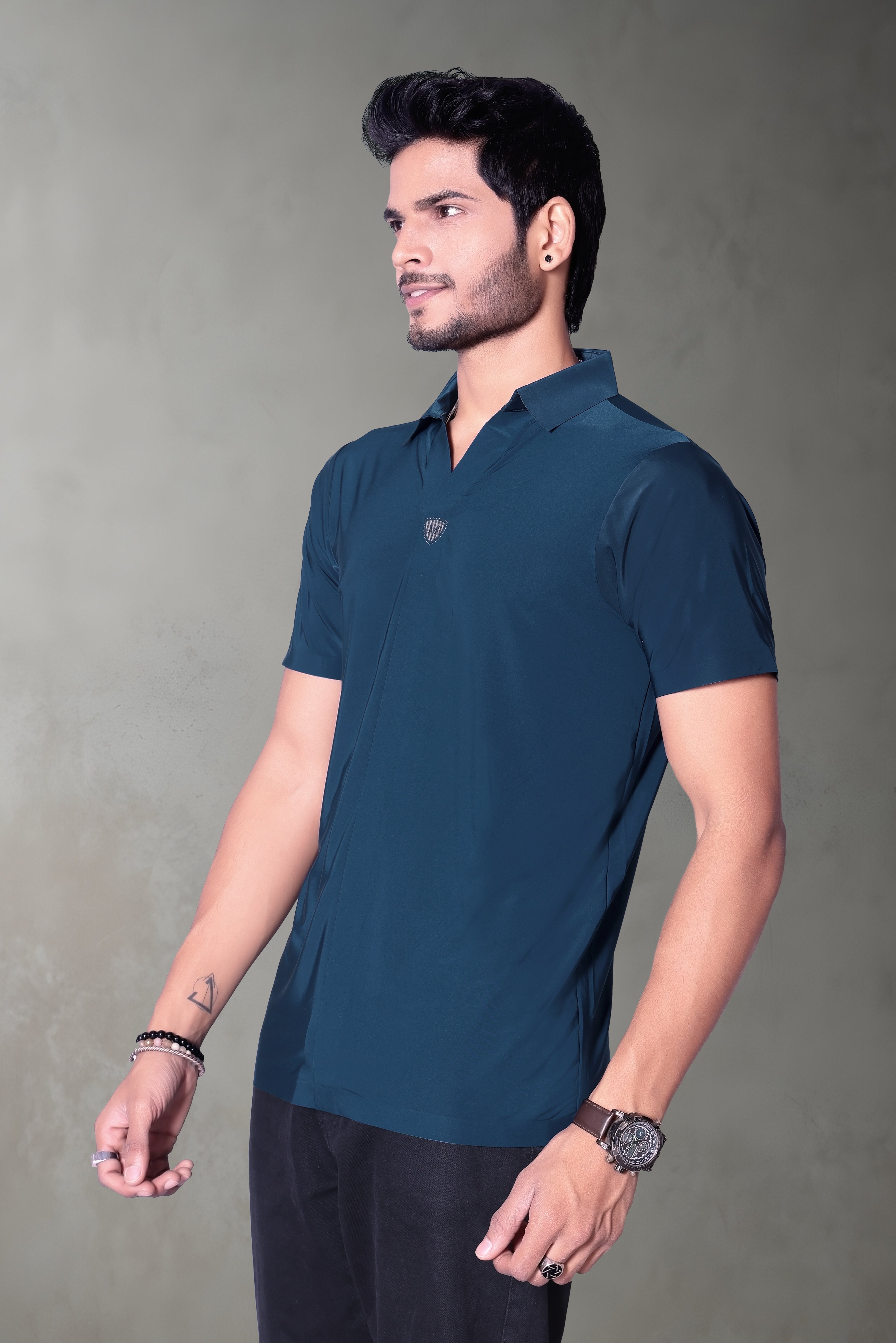 Chic Embroidered Polo T-Shirt for Men