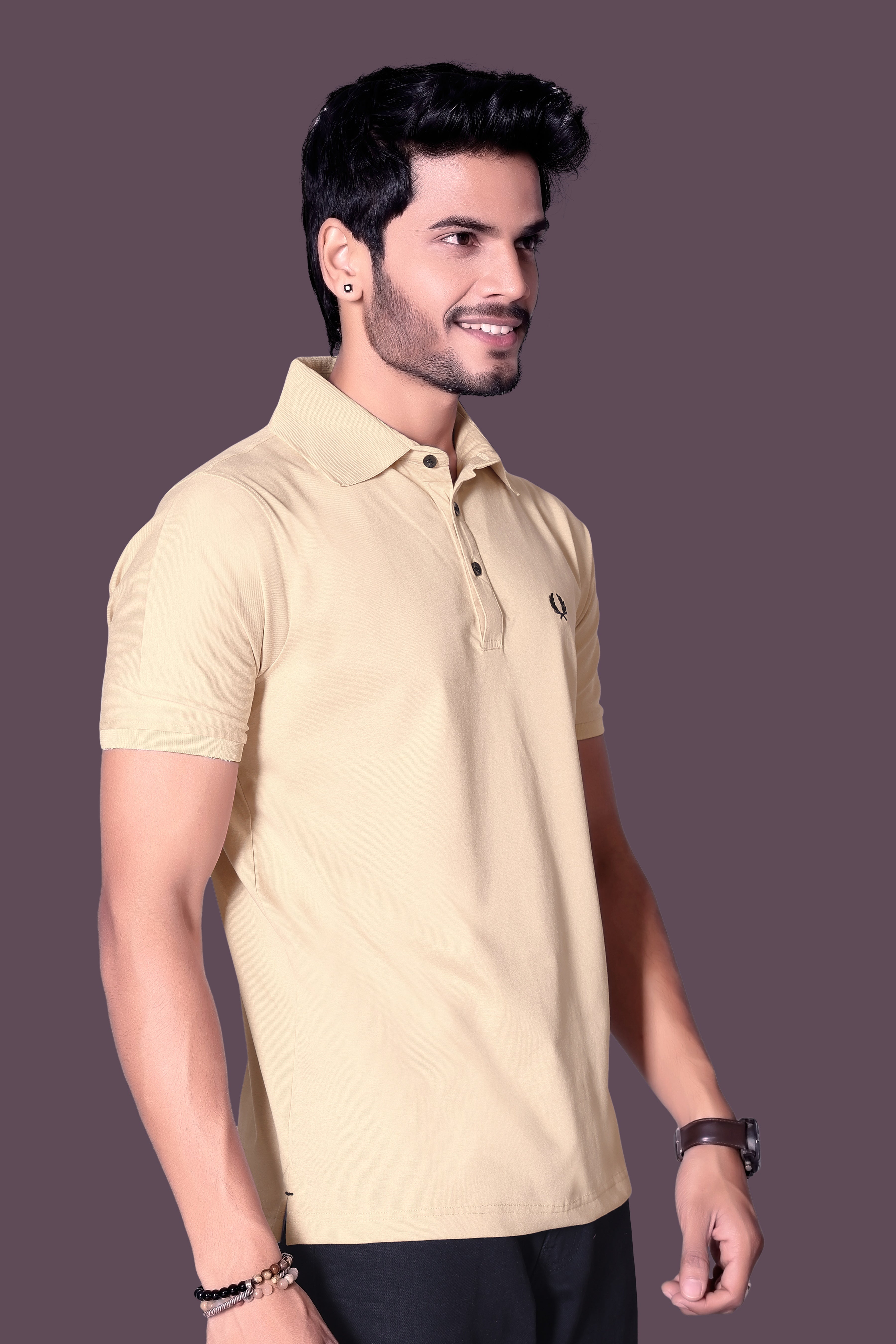 Chic Embroidered Polo T-Shirt for Men