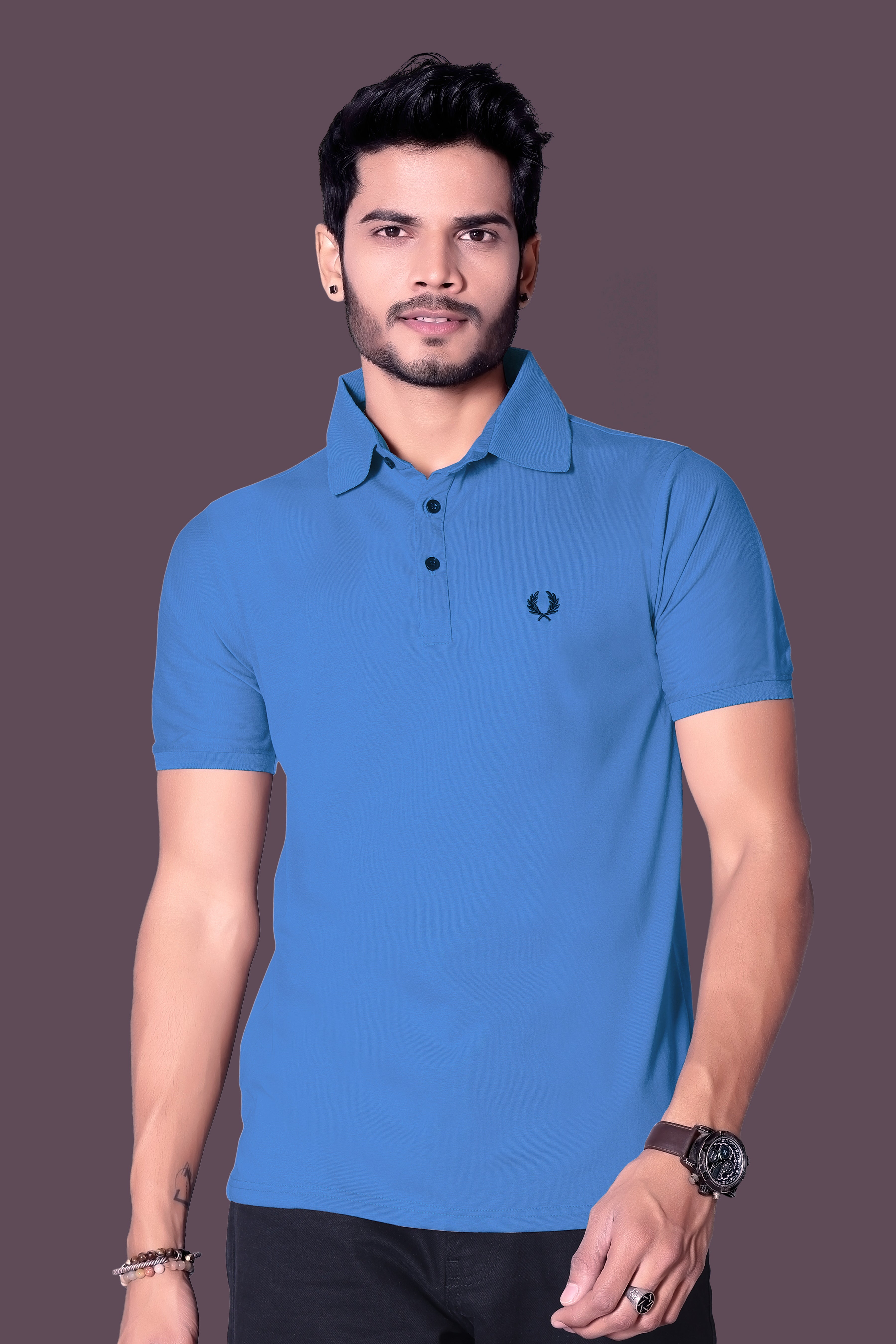 Chic Embroidered Polo T-Shirt for Men