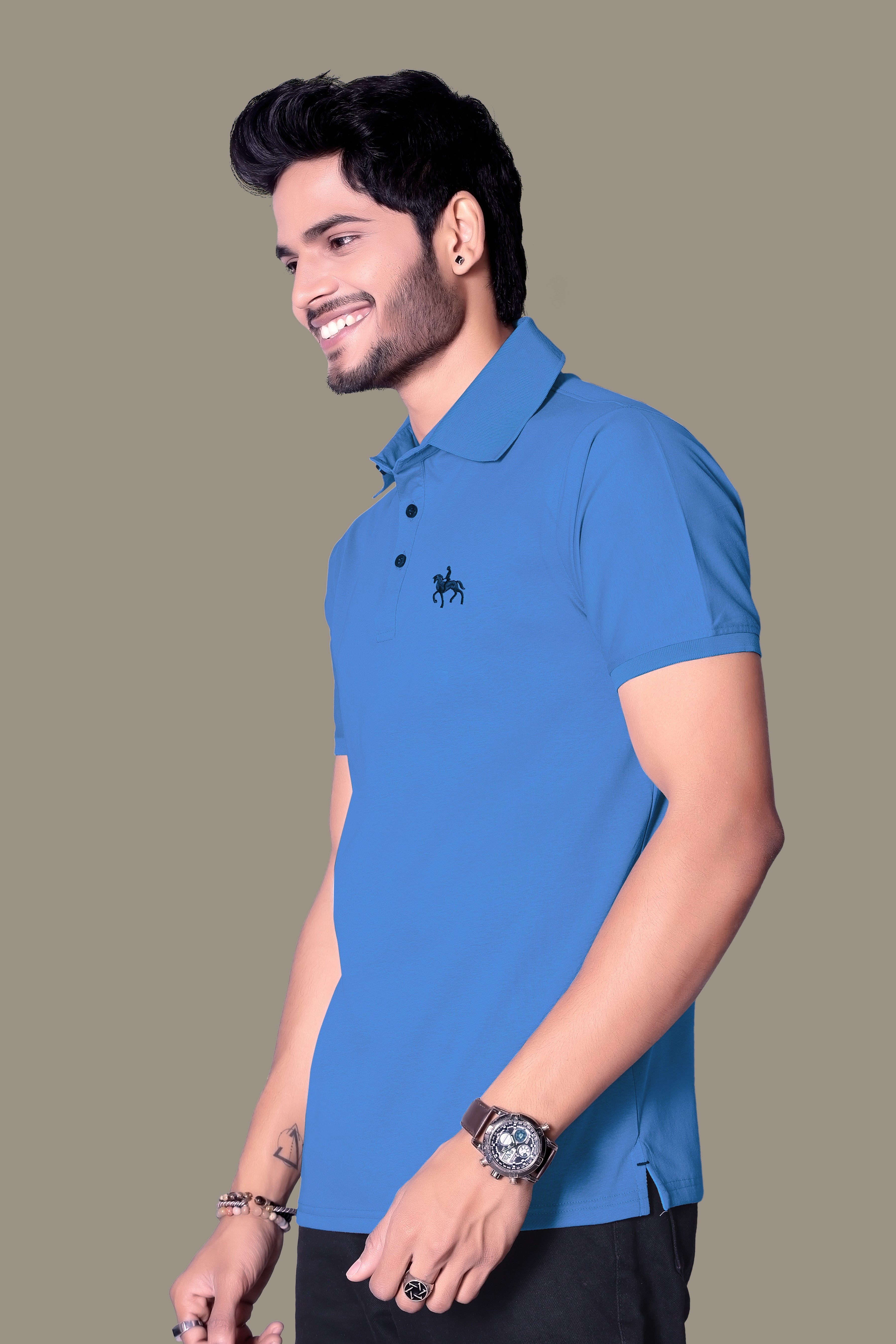 Chic Embroidered Polo T-Shirt for Men