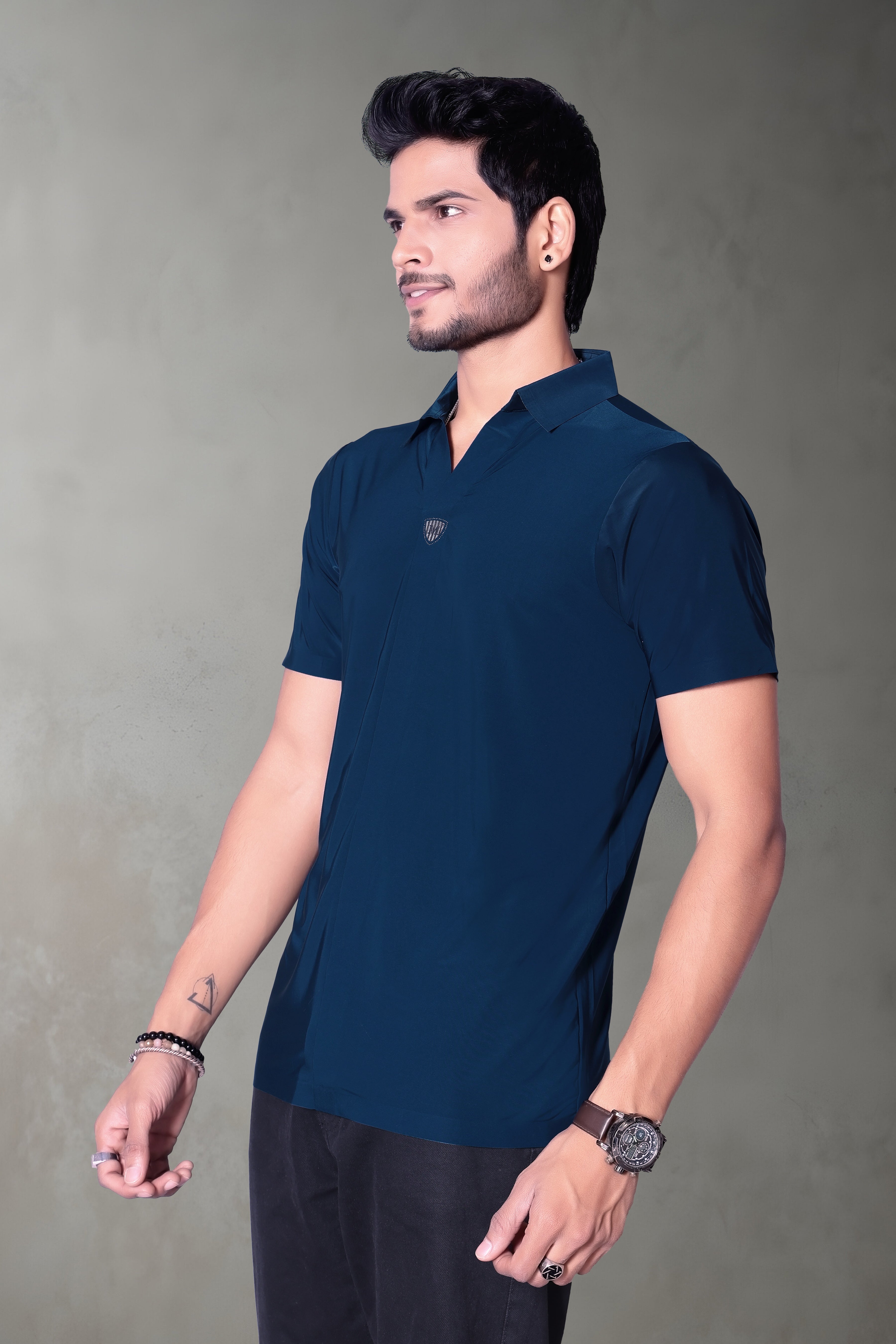 Chic Embroidered Polo T-Shirt for Men