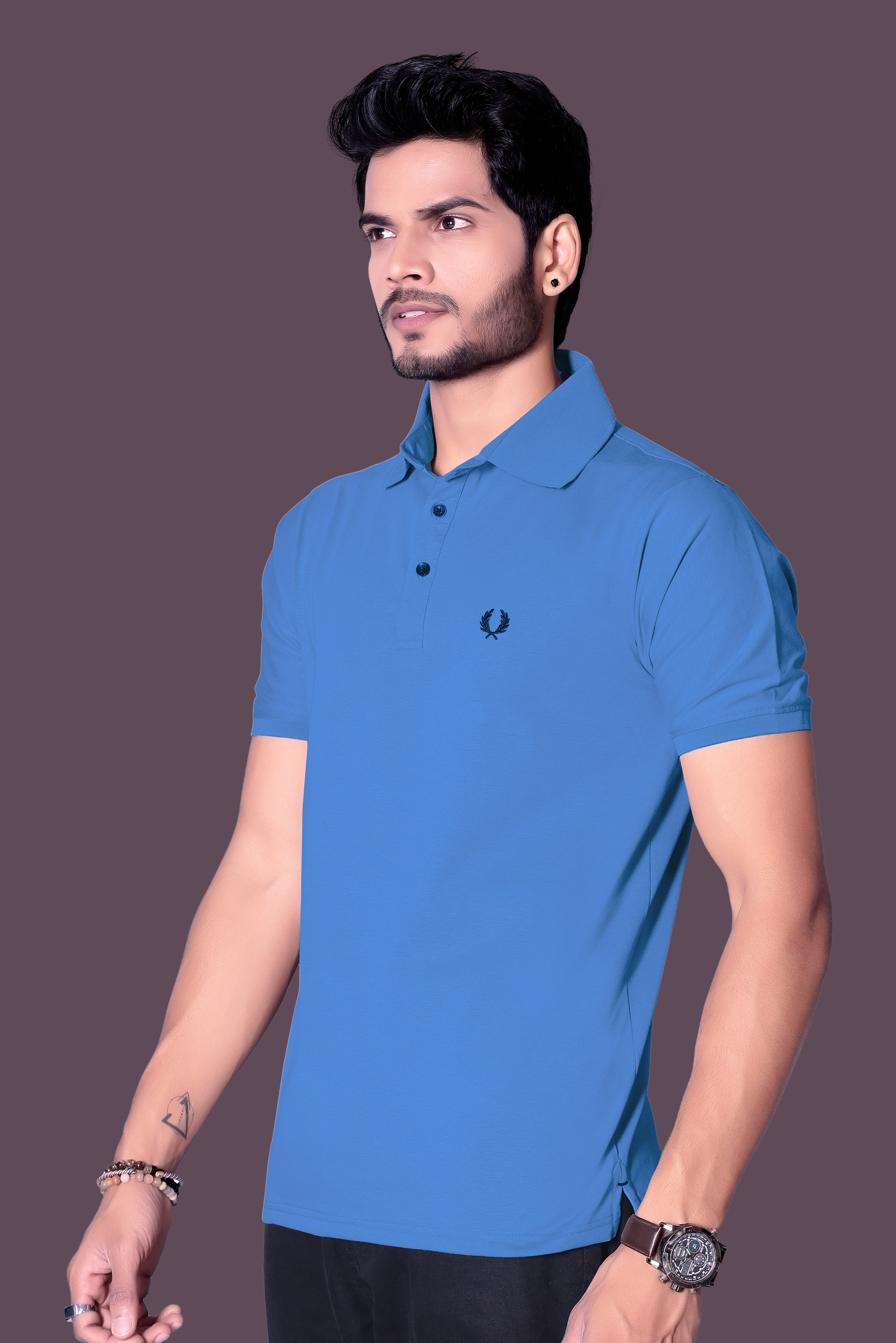 Chic Embroidered Polo T-Shirt for Men