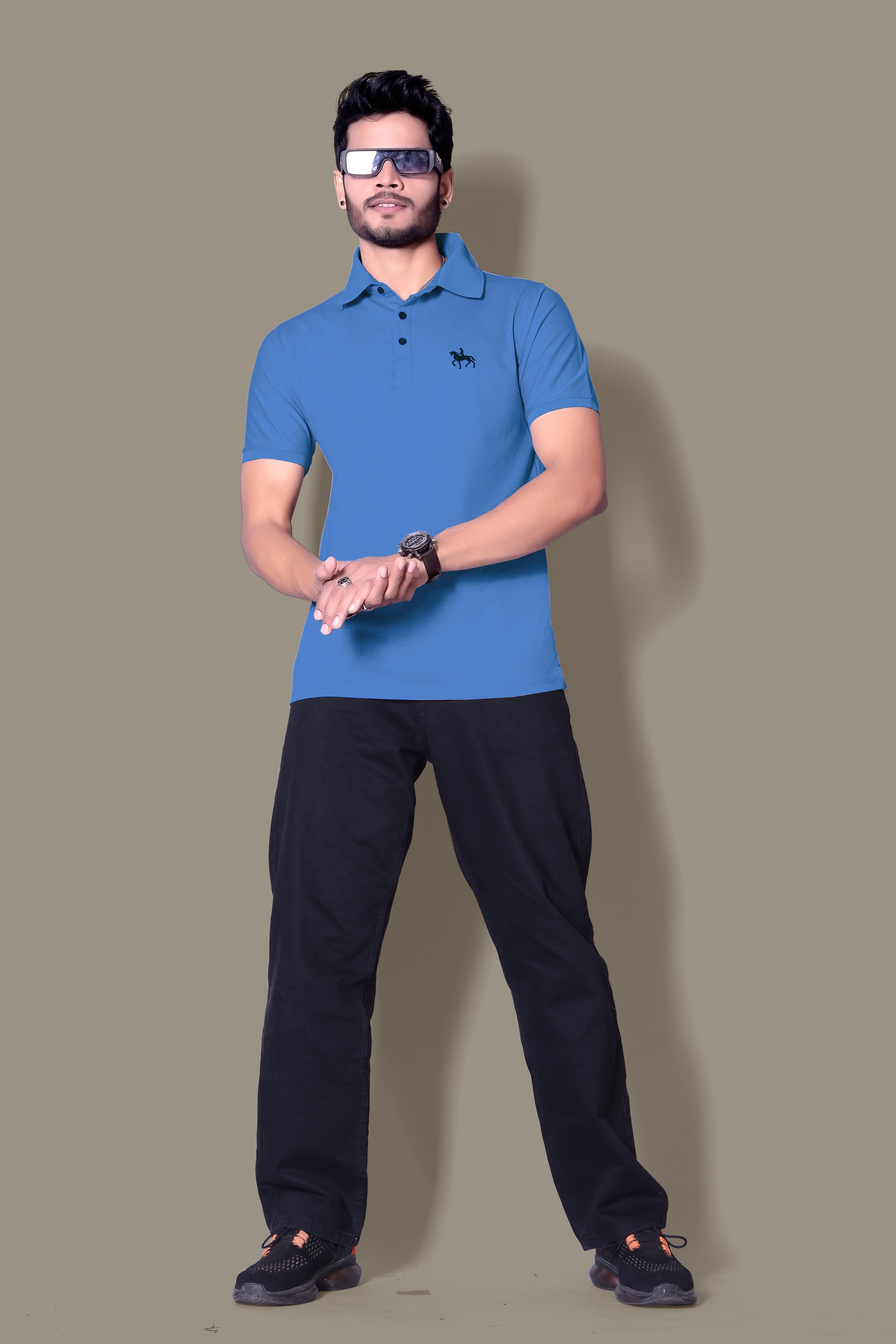 Chic Embroidered Polo T-Shirt for Men