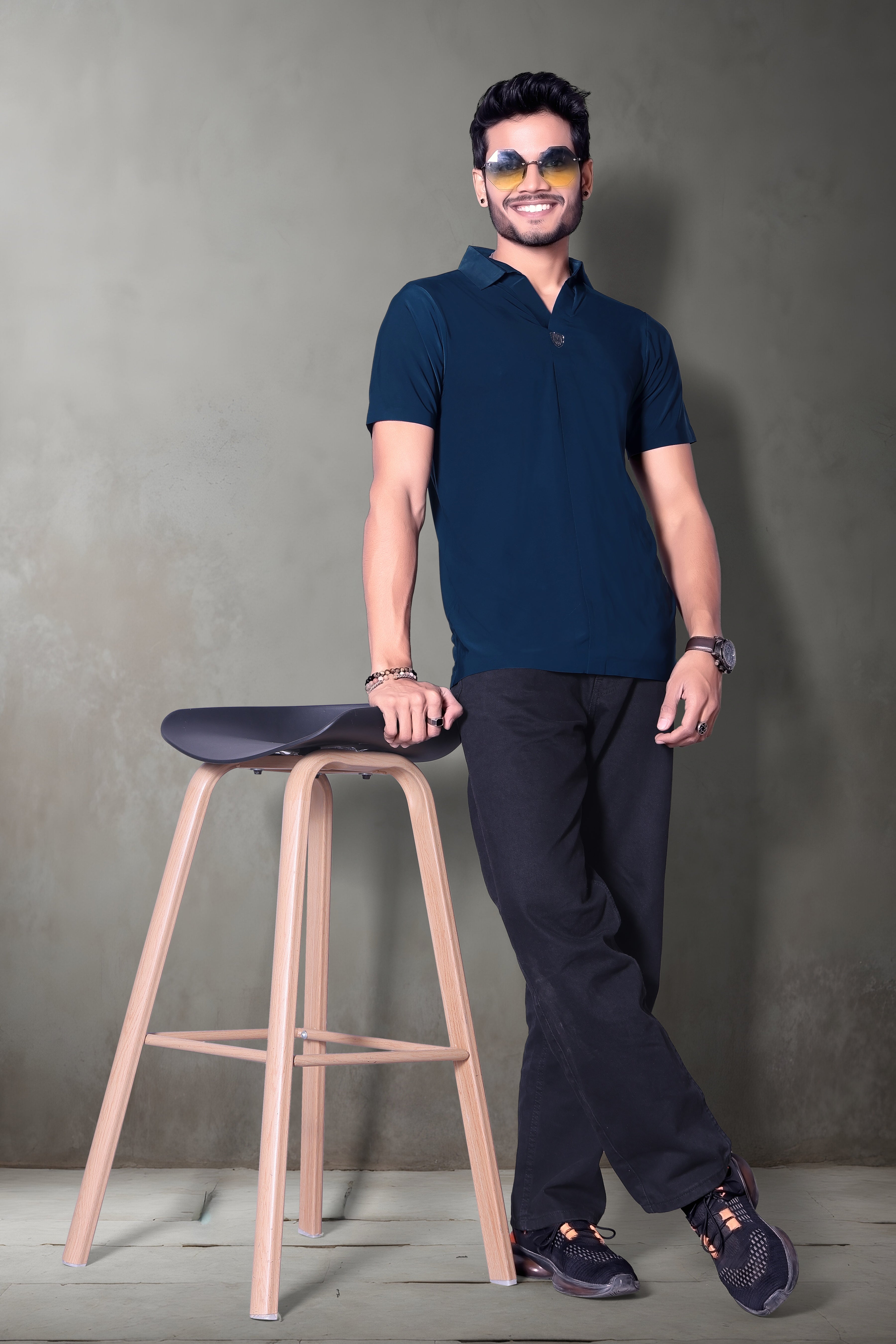 Chic Embroidered Polo T-Shirt for Men