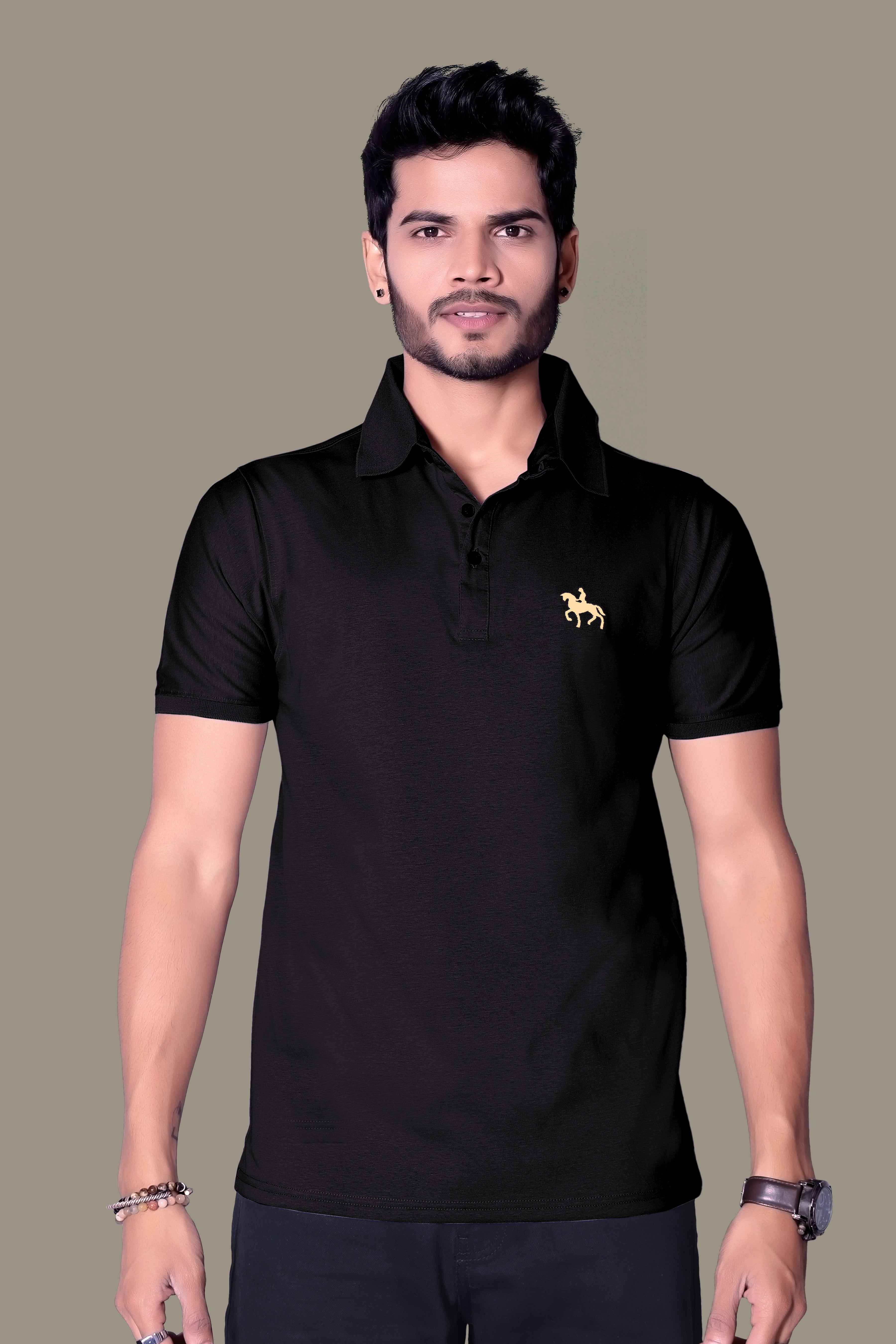 Chic Embroidered Polo T-Shirt for Men