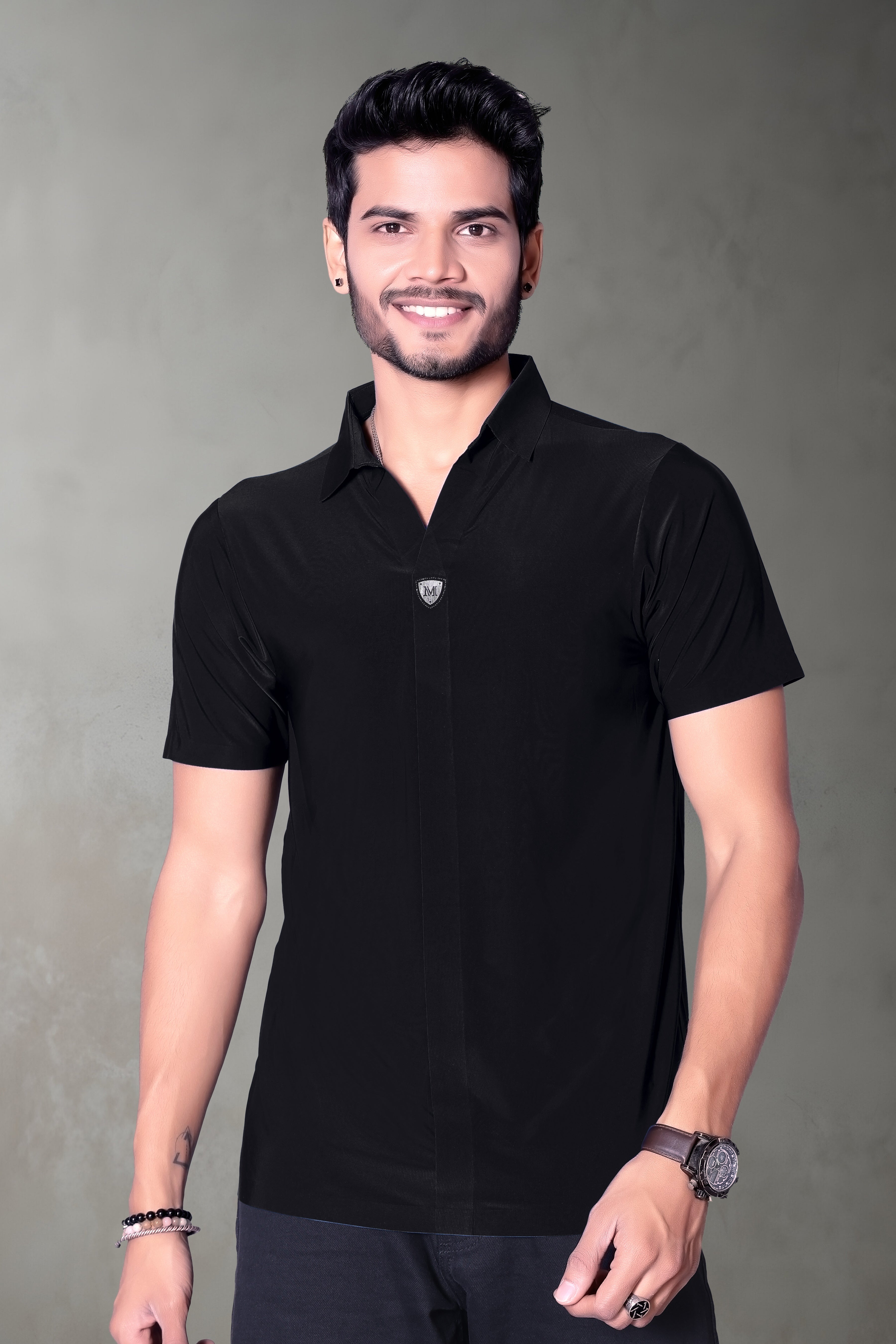 Chic Embroidered Polo T-Shirt for Men