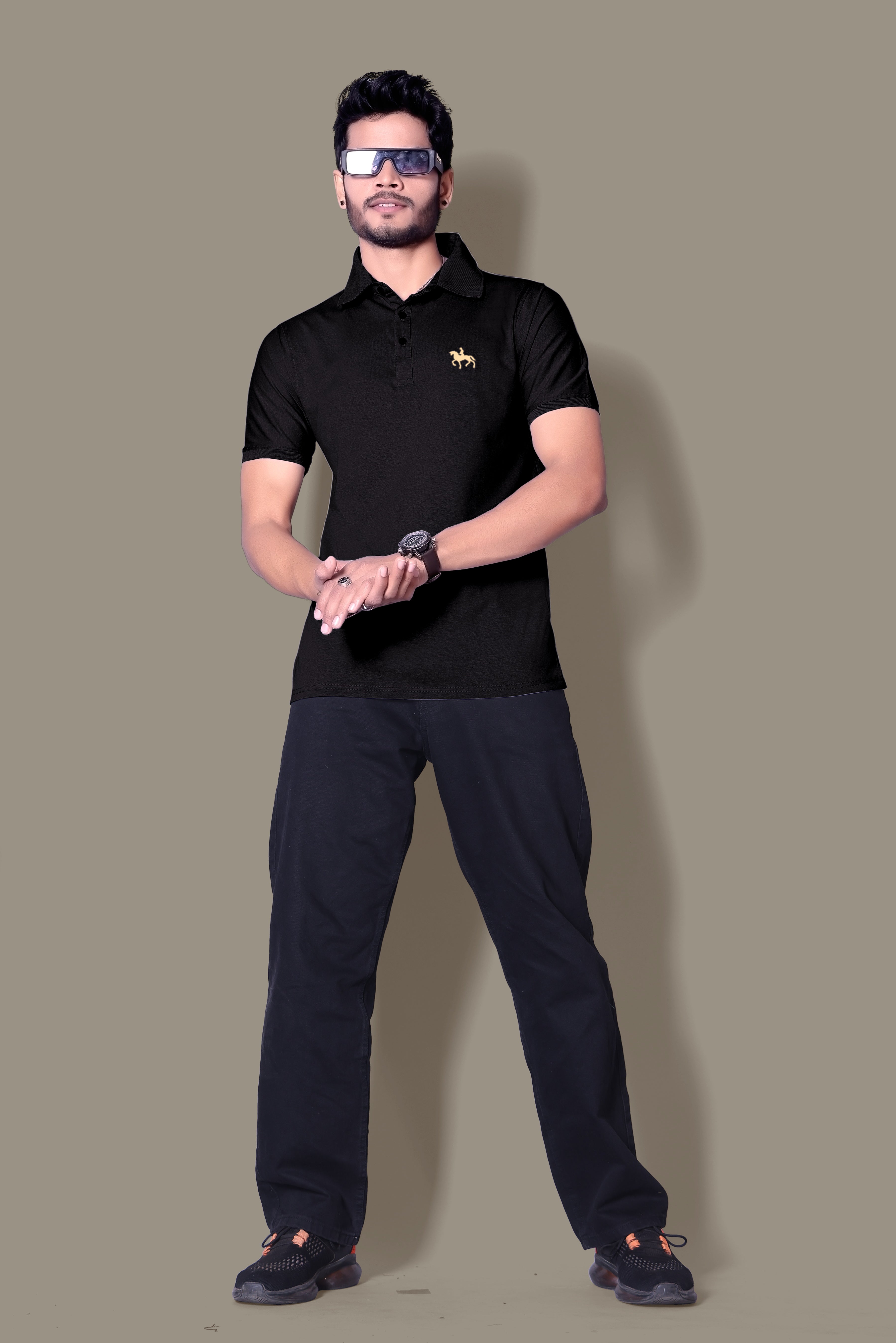 Chic Embroidered Polo T-Shirt for Men