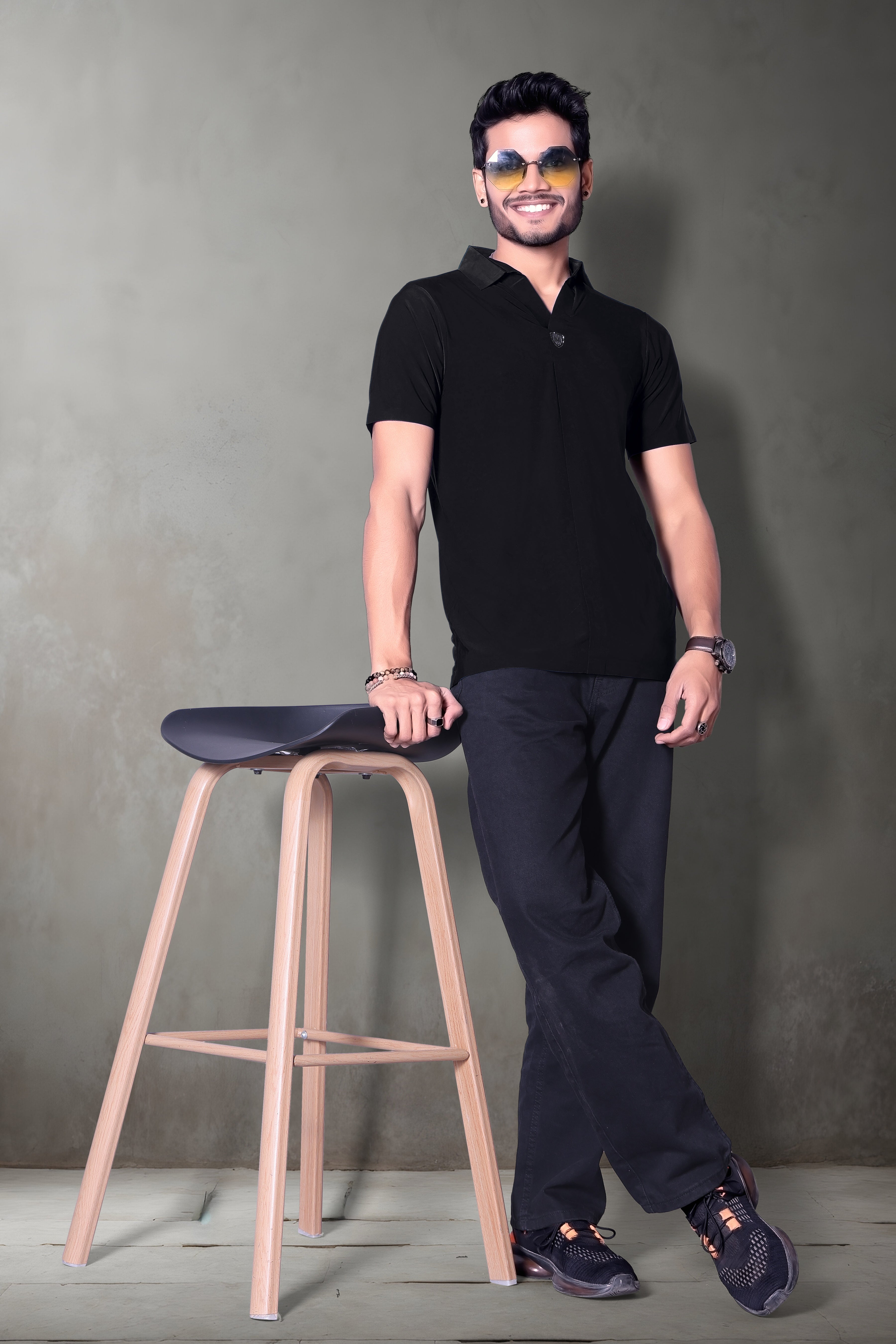 Chic Embroidered Polo T-Shirt for Men