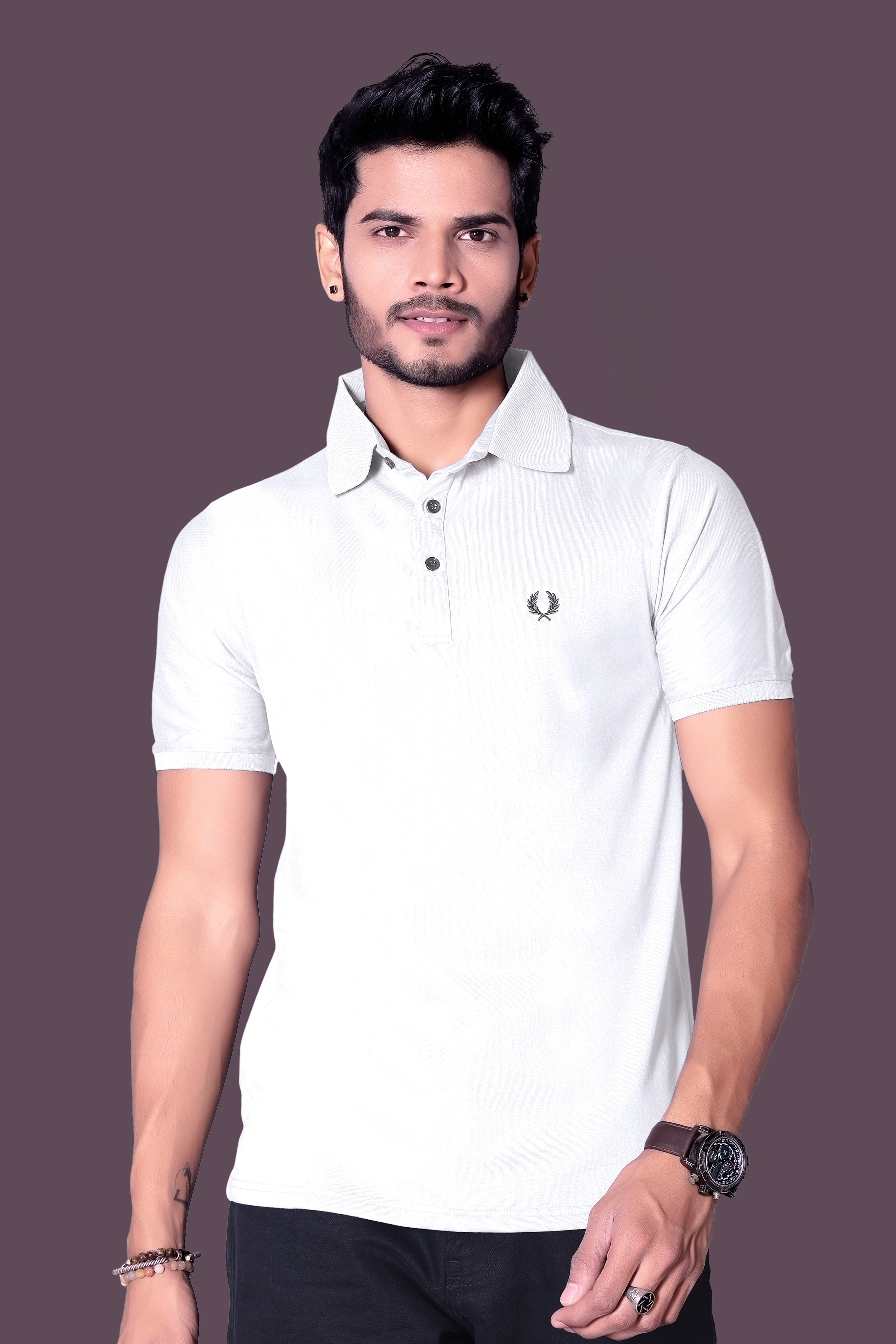 Chic Embroidered Polo T-Shirt for Men